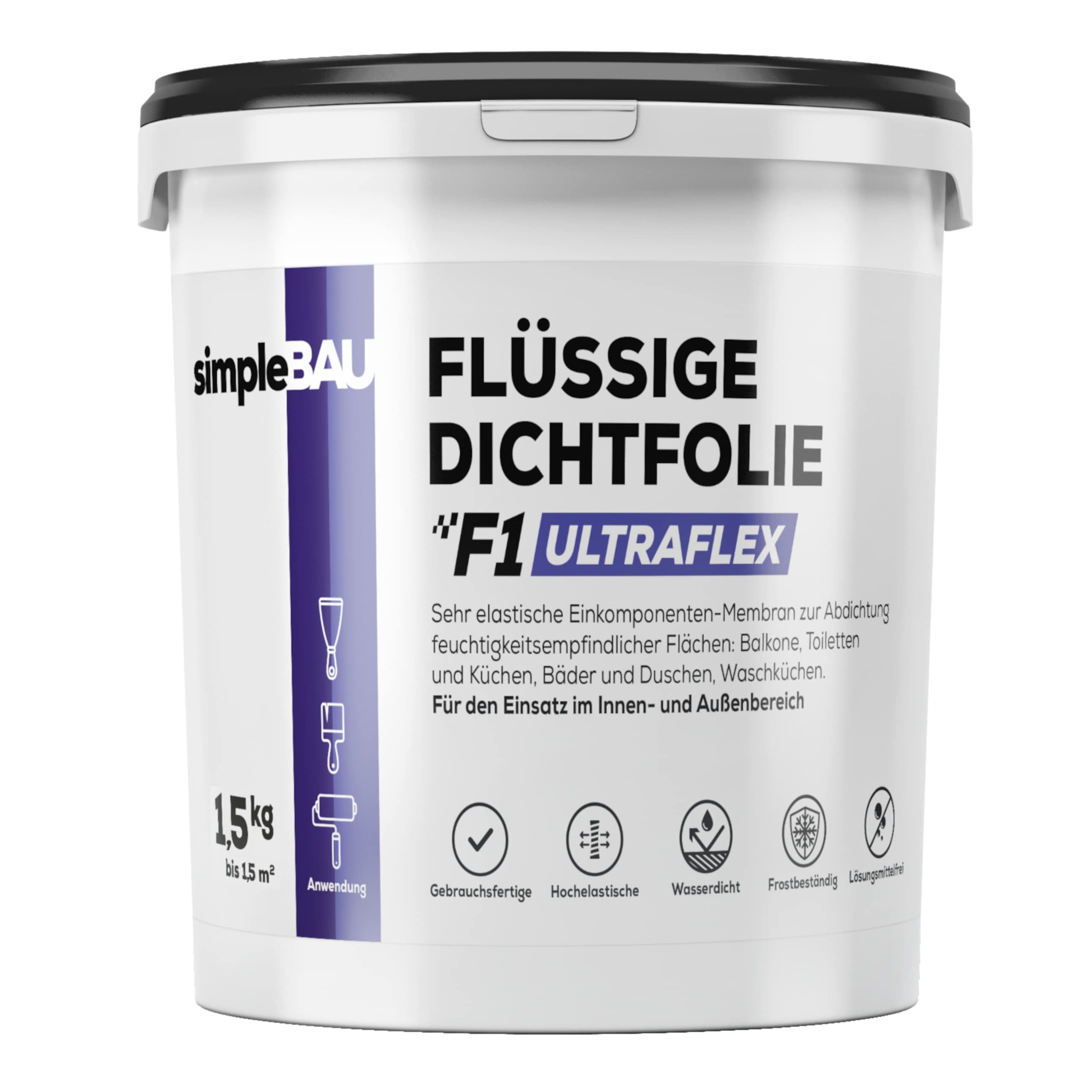 simpleBAU Dichtstoff Flüssigfolie Dichtfolie Ultraflex 1.5 kg – Wasserdicht günstig online kaufen