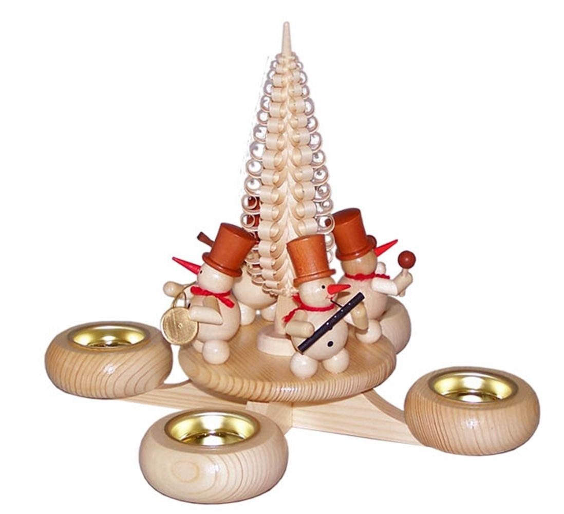 Adventsleuchter Weihnachtsdekoration Adventsleuchter mit Schneemänner natur BxHxt
