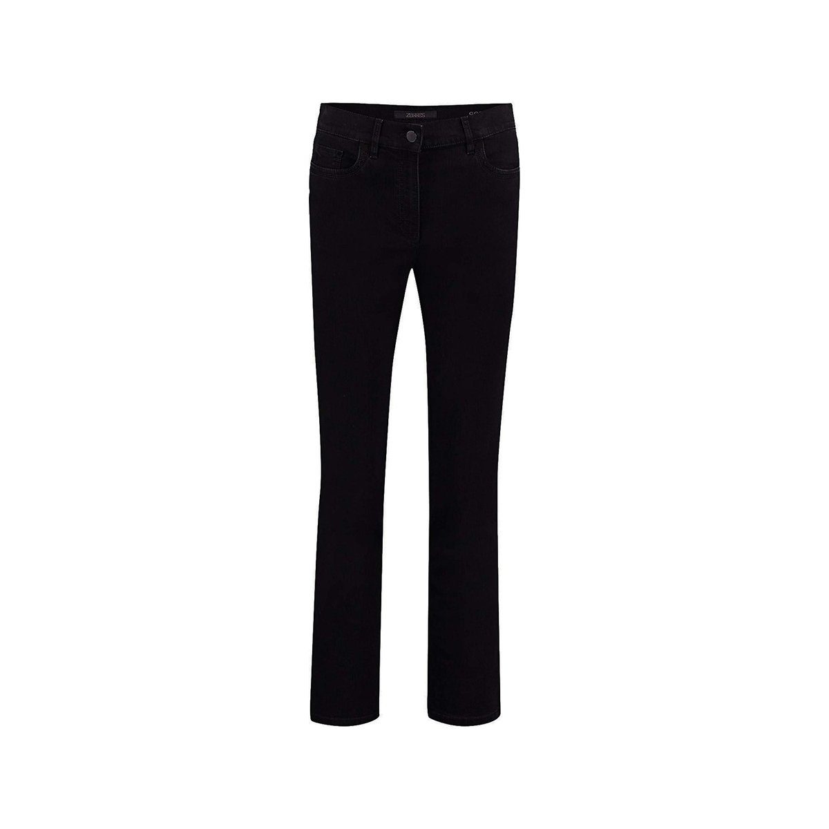 schwarz 5-Pocket-Jeans Zerres (1-tlg)