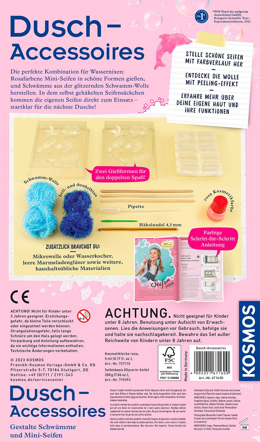 Kosmos Experimentierkasten Dusch-Accessoires, Made in Germany