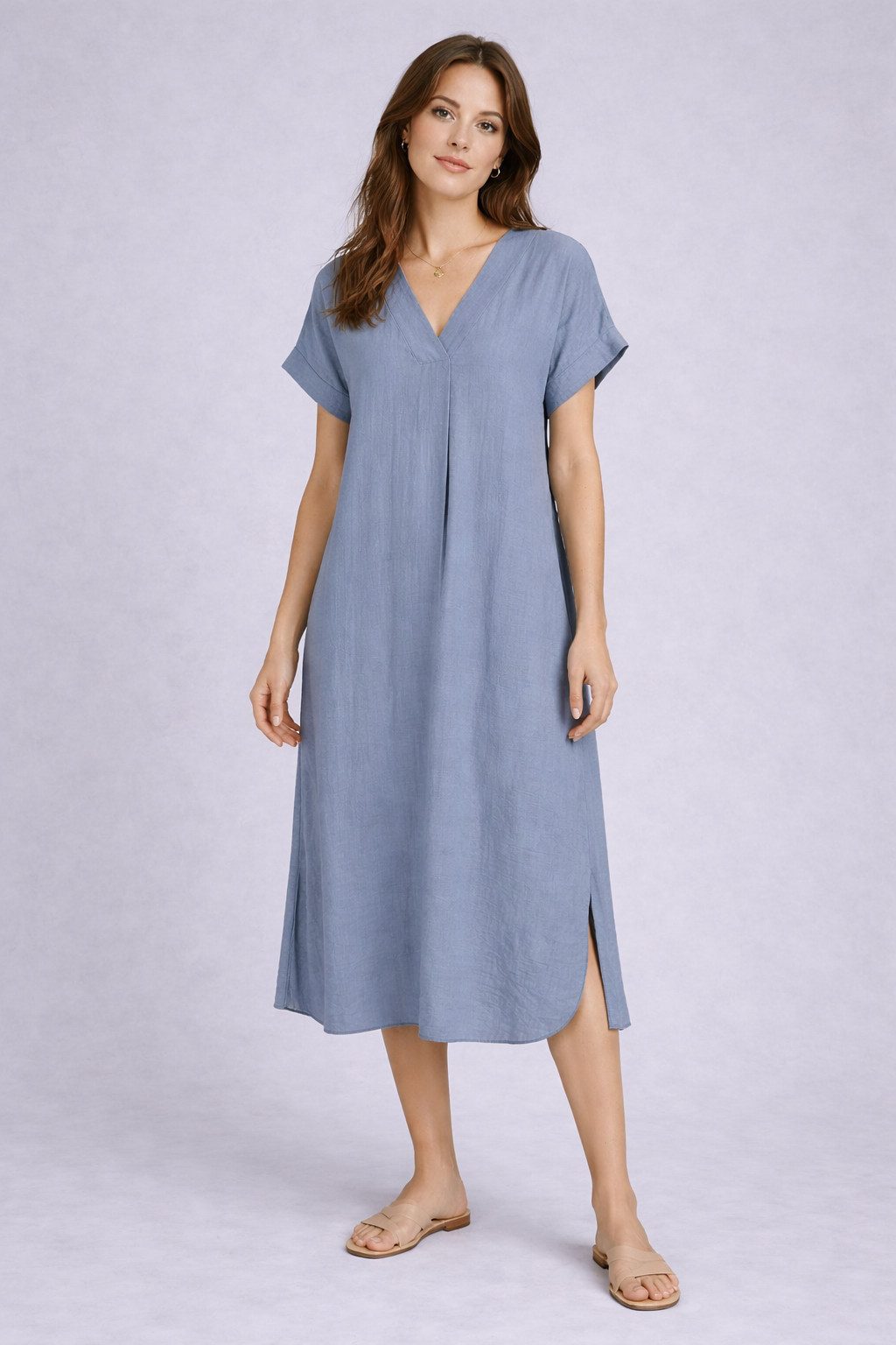 ITALY VIBES Sommerkleid - Kleid Damen - Midikleid - Strandkleid - Viskosekleid - Tunikakleid ONE SIZE / passend für Größe M - XXL
