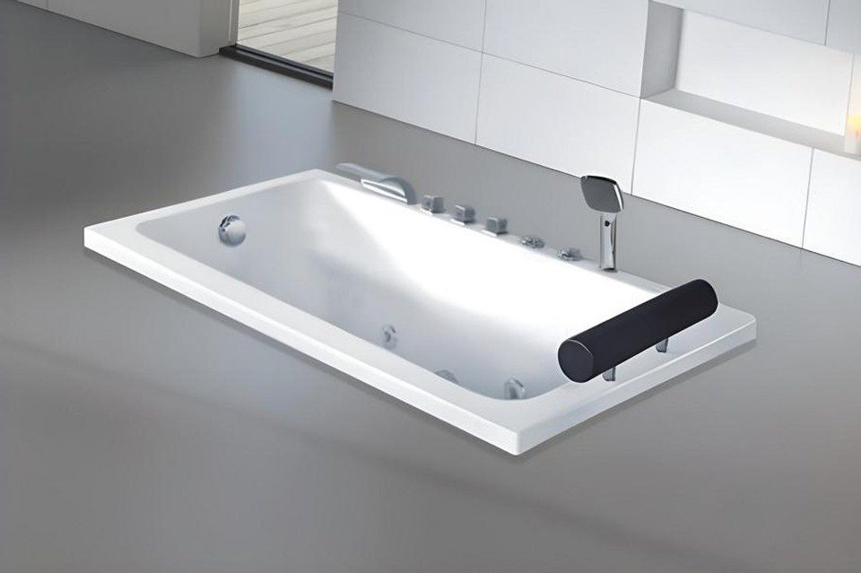 Xlmoebel Whirlpool-Badewanne Whirlpool Badewanne Relaxpool Massage in Weiß aus Acryl, Made in Europa