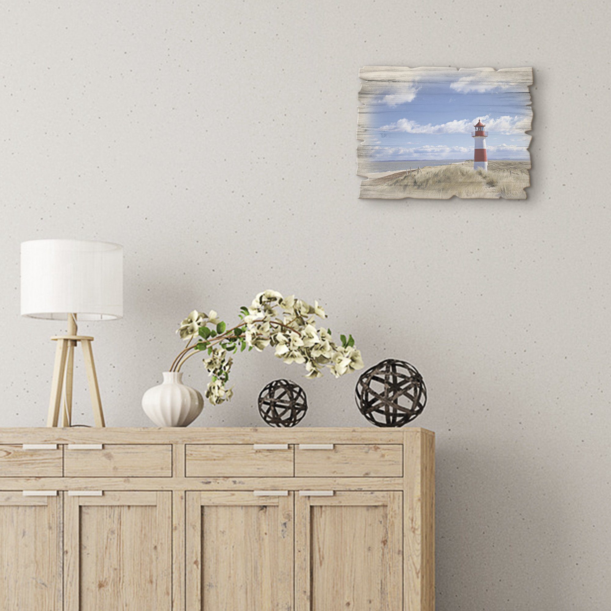 Artland Holzbild Leuchtturm Sylt, Gebäude (1 günstig online kaufen