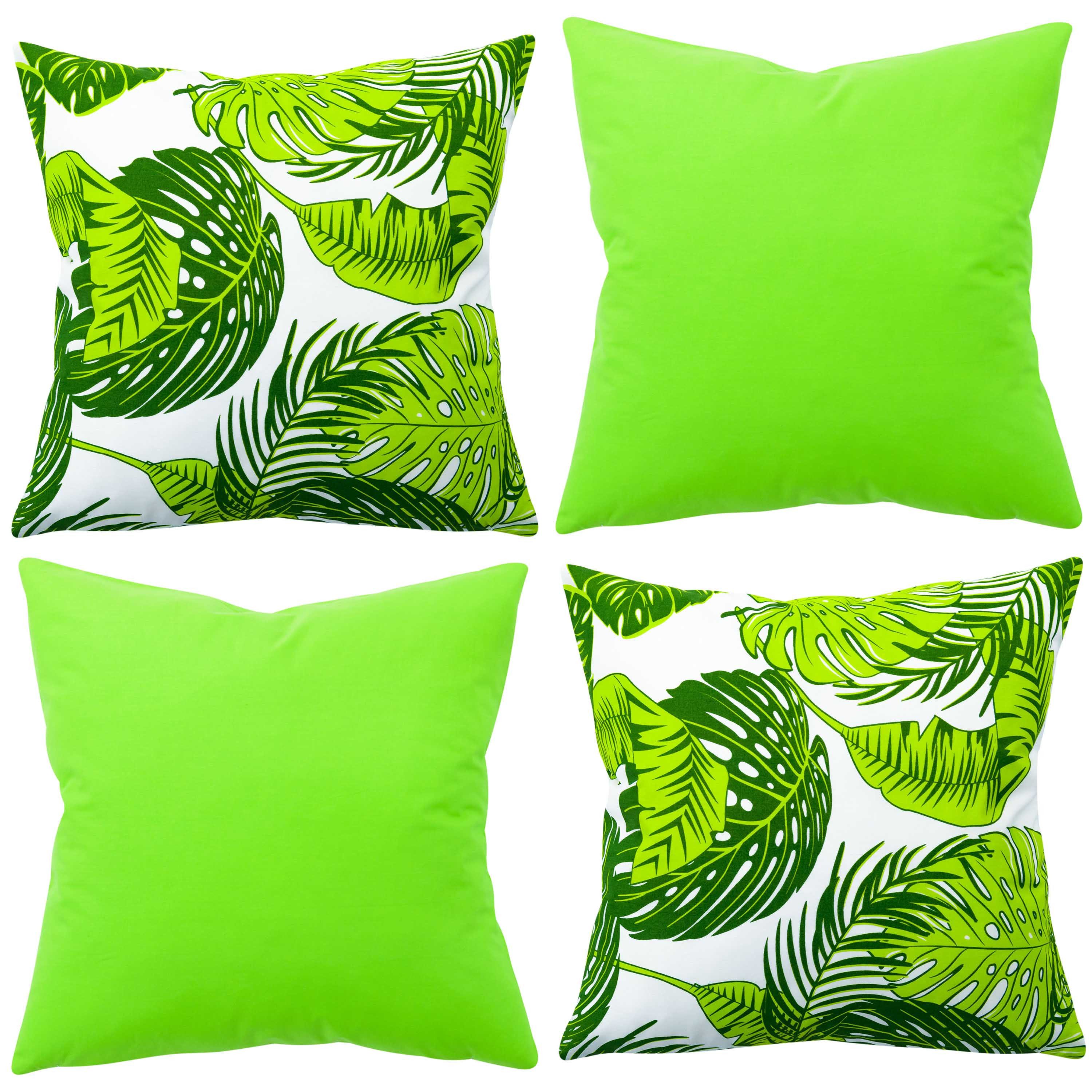 Amilian Dekokissen 4er Set - Dekokissen mit Füllung - 50x50 cm - Deko Kissen