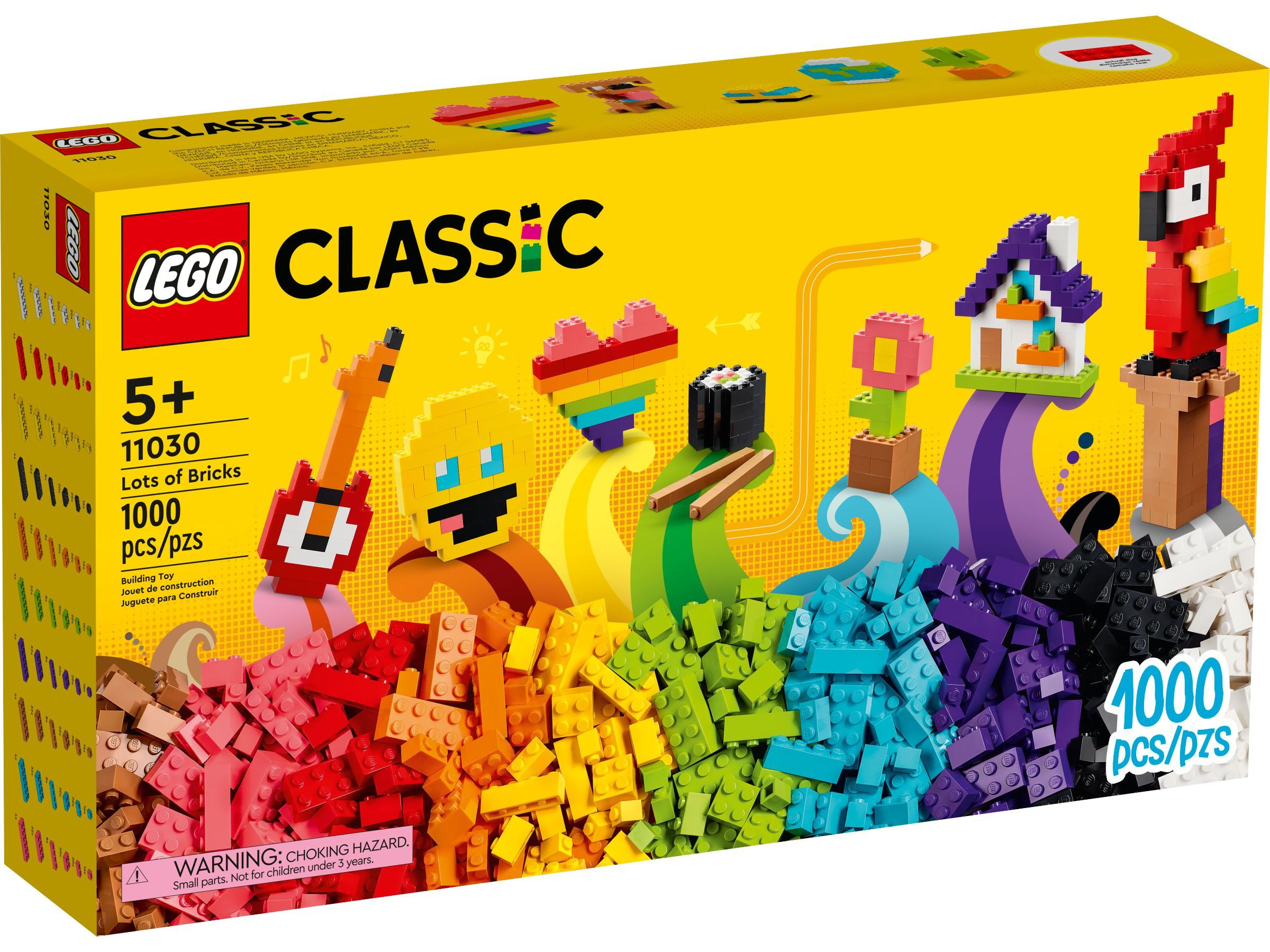 LEGO® LEGO® Classic Grosse bunte Steinebox - 11030 Teile 1000x Spielbausteine, (Bausteine, 1000 St., Kreativ-Set), Made in Europe