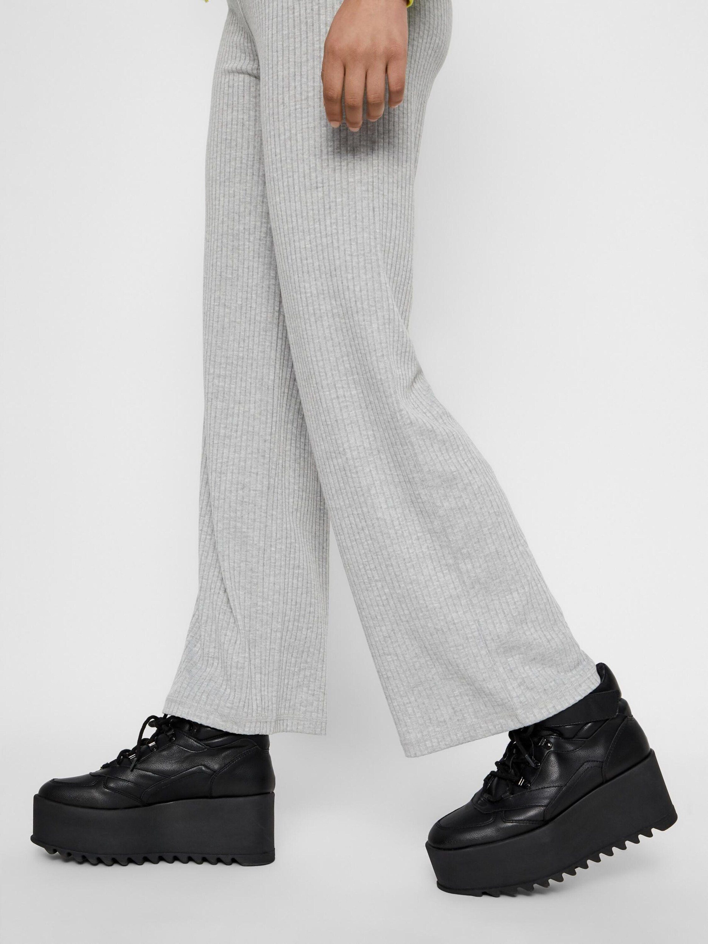 pieces Stoffhose Molly melange grey Plain/ohne (1-tlg) Details light