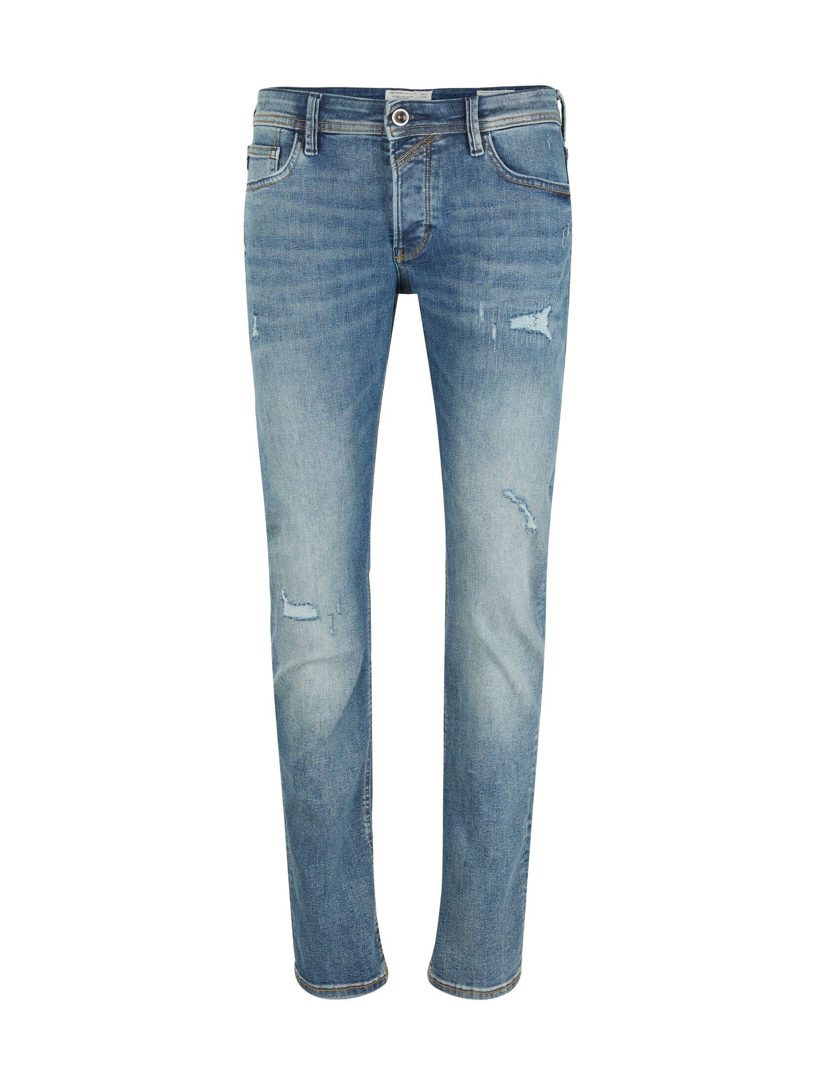 TAILOR Blue Denim TOM Straight-Jeans Piers Tinted Denim Jeans Slim