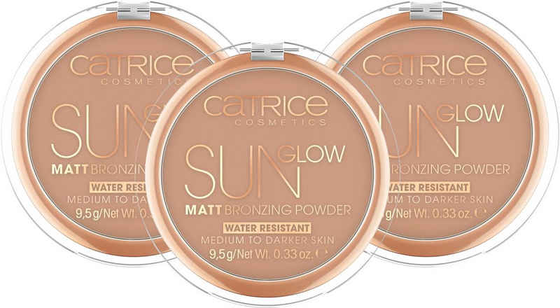 Catrice Bronzer-Puder Sun Glow Matt Bronzing Powder, 3-tlg.