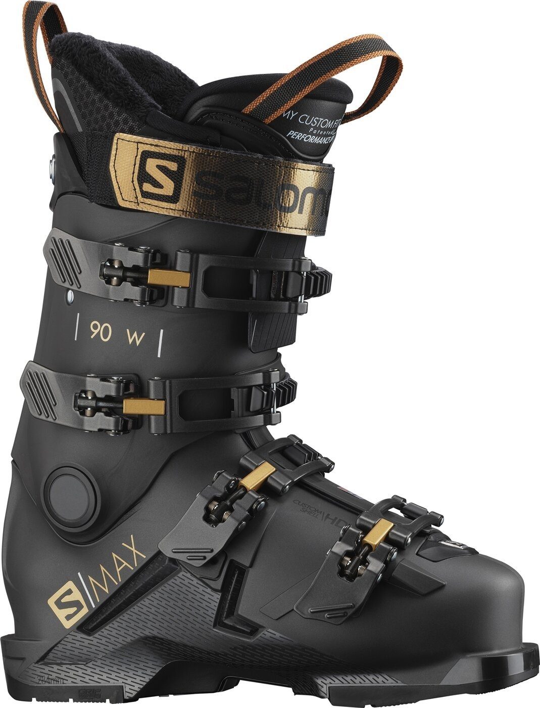 Skischuhe - - Salomon W Damen Skischuh Black/Gold S/MAX X90 GW