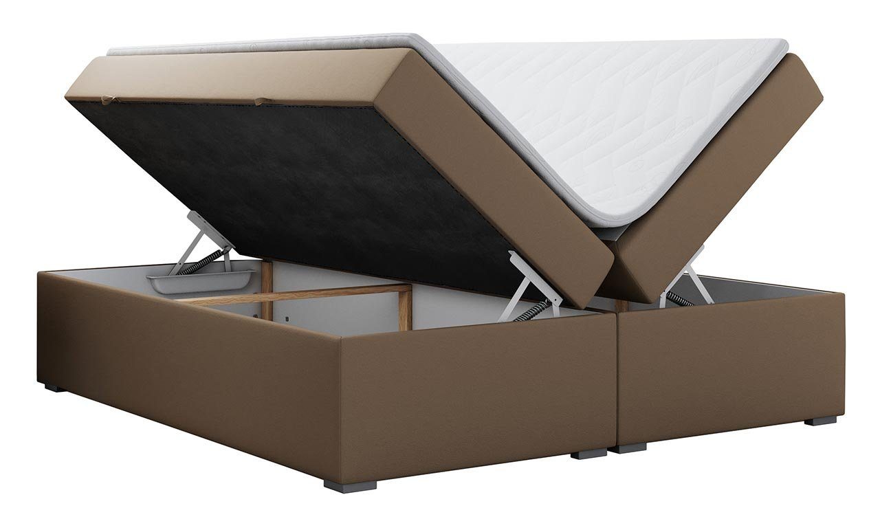 MKS MÖBEL Boxspringbett BESS, zum Multipocket-Matratze Doppelbett und Topper, mit Schlafzimmer