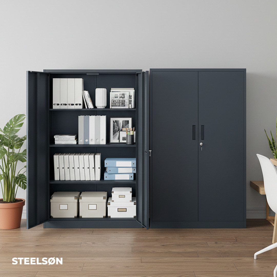 STEELSØN Aktenschrank Regulus aus Stahl, abschließbar (Anthrazit) Spindschr günstig online kaufen