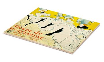 Posterlounge Holzbild Henri de Toulouse-Lautrec, Troupe de Mlle Églantine, Vintage Malerei
