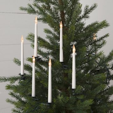 STAR TRADING LED-Christbaumkerzen LED Kerzenkette Weihnachtsbaumkette 16 Baumkerzen Batterie Timer 10,5m, 16-flammig