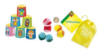 SES Creative Spielzeug-Gartenset SES Kinder 2-in-1 Dosenwerfen und Petanque Outdoor Spielset