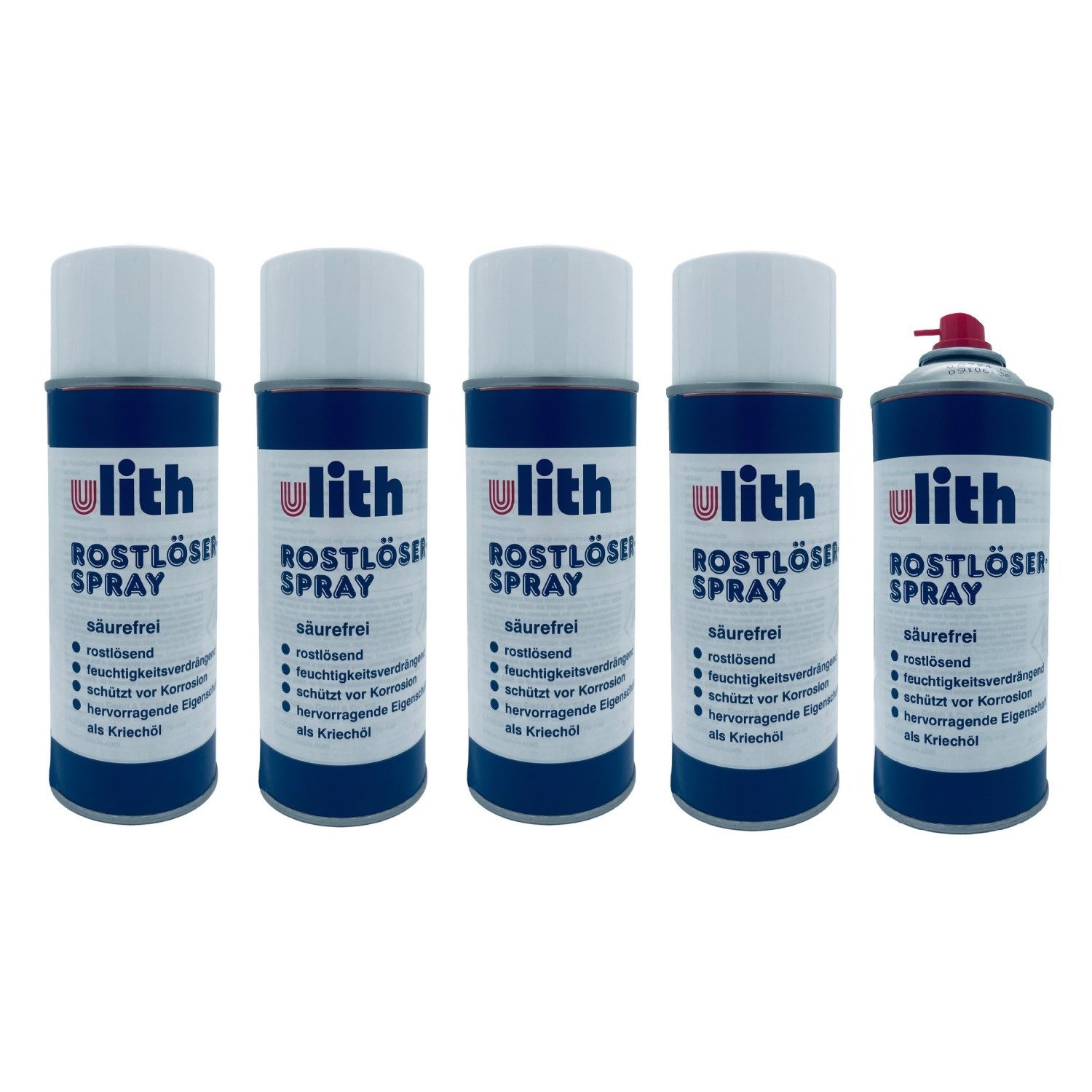 ARLI Ulith 6x Rostlöser Spray 400ml Schmier Spray Rostentferner (200 ml, [6-St. Rostentferner Kontaktspray Schmiermittel - Premium Quality)