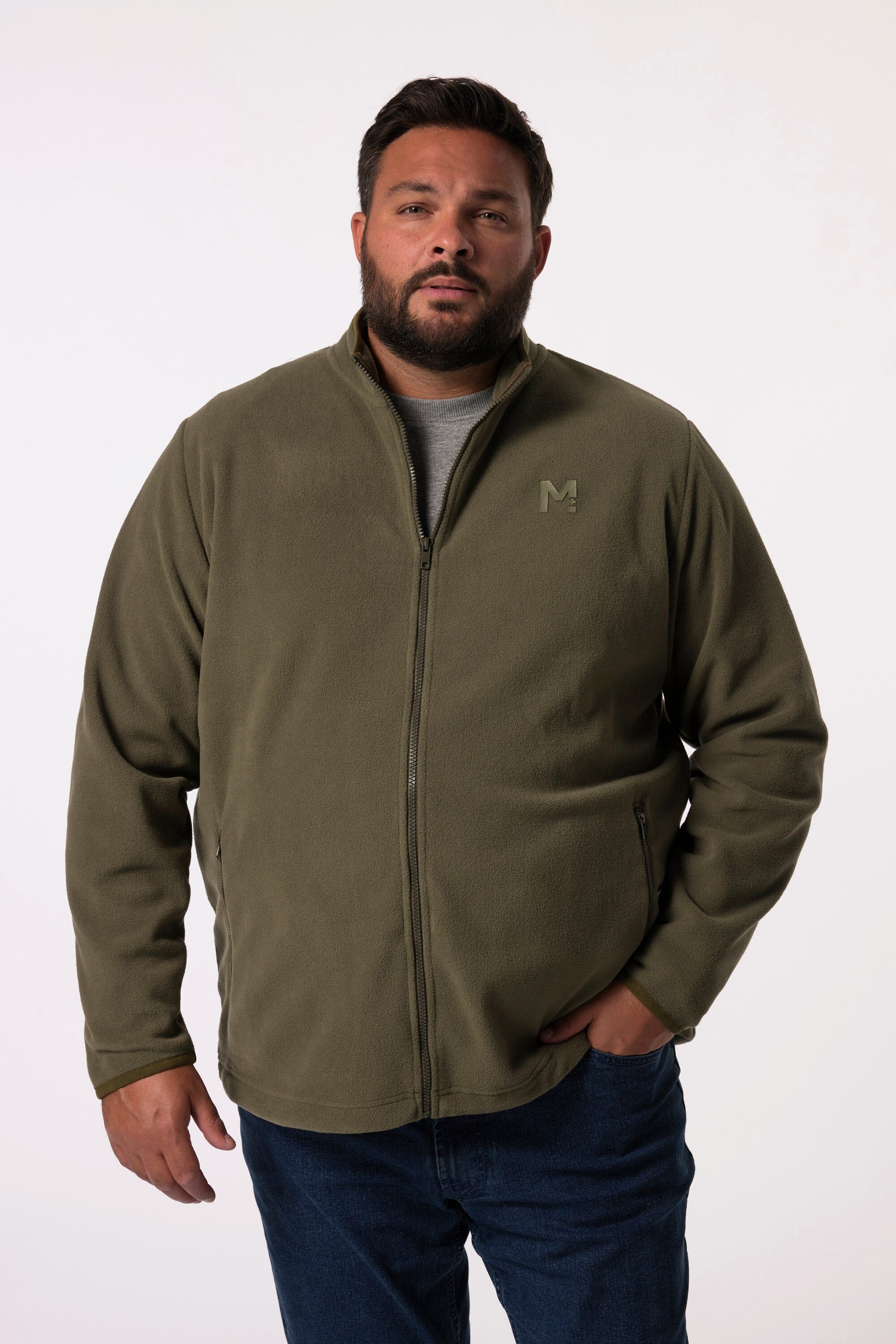 Men Plus Fleecejacke Men+ Fleecejacke Stehkragen günstig online kaufen