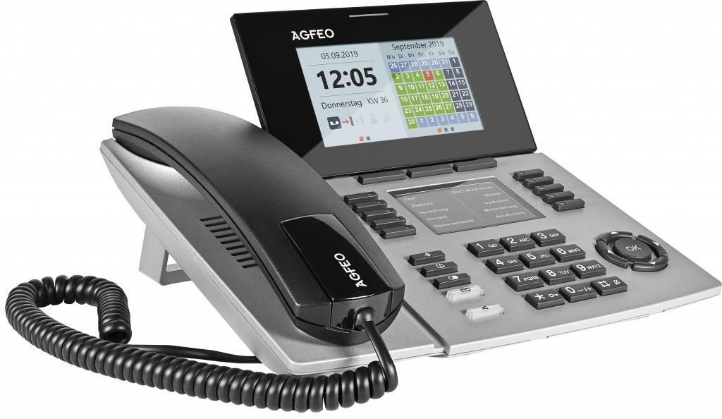 Agfeo AGFEO Systemtelefon ST56 SENSORfon silber Festnetztelefon