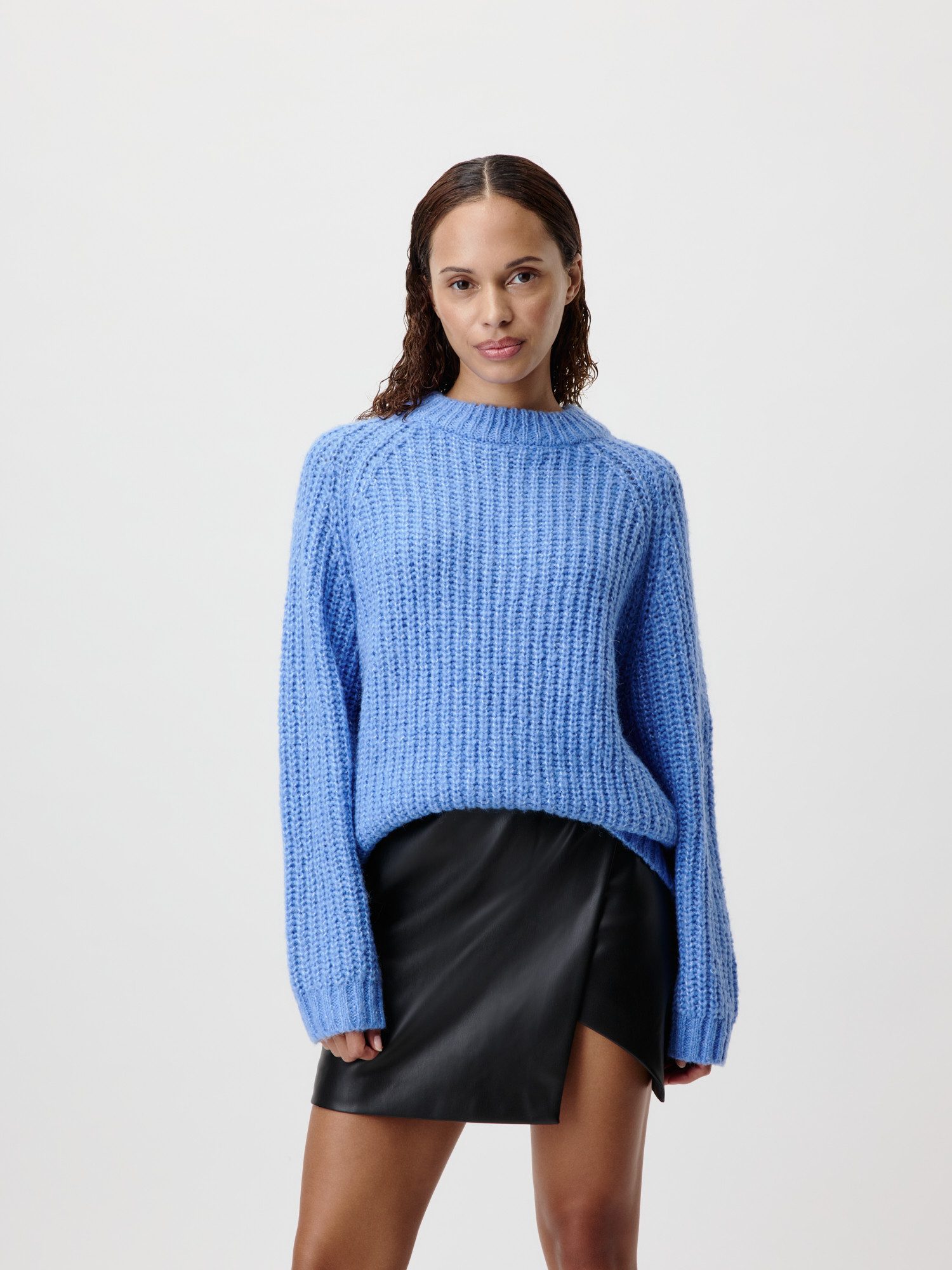LeGer Strickpullover Leslie, LeGer by Lena Gercke Loose fit mit Rundhalsaus günstig online kaufen