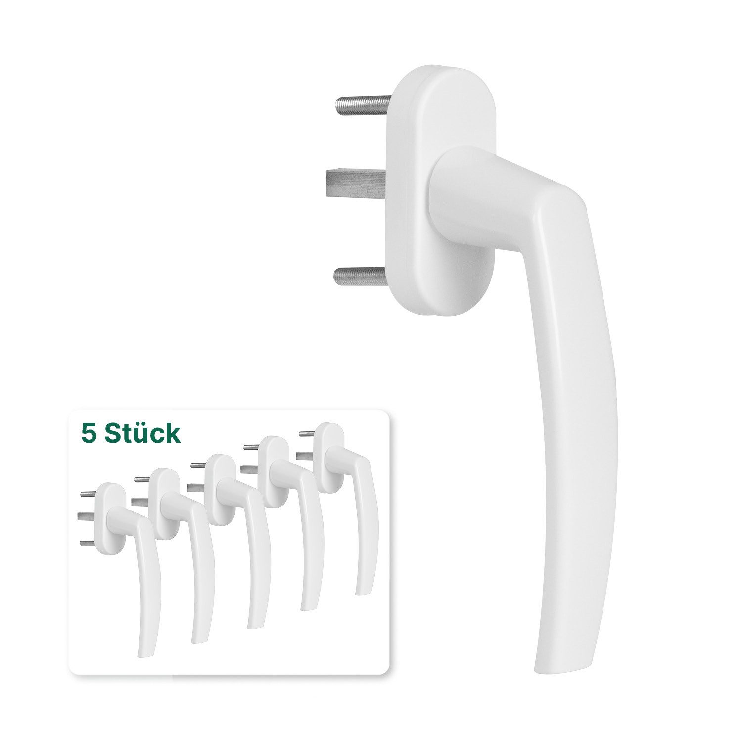 Silisto Fenstergriff Fenstergriffe Aluminium-Druckguss weiß RAL9016 - inkl. günstig online kaufen