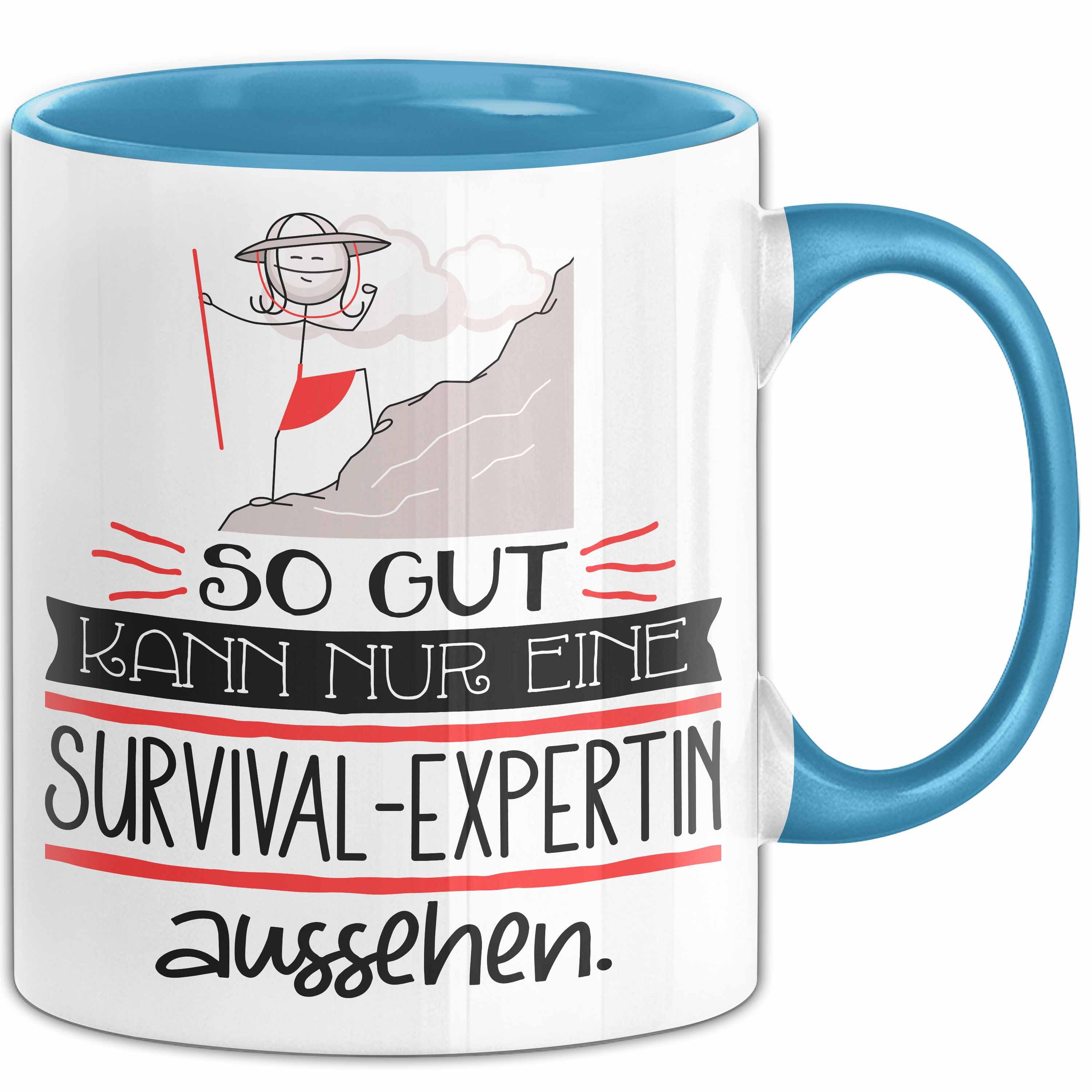 Trendation Tasse Survival-Expertin Geschenk Tasse So Gut Kann Nur Eine Survival-Exper
