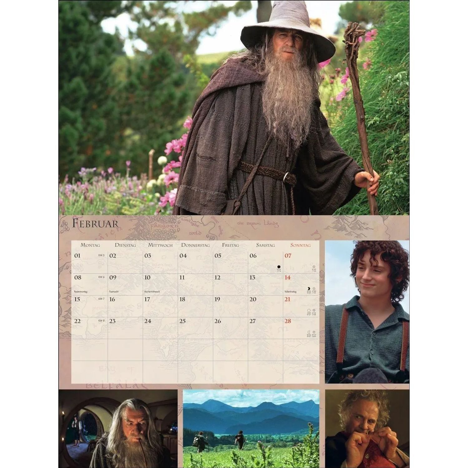 HEYE Wandkalender Der Herr der Ringe Broschur XL Kalender 2027