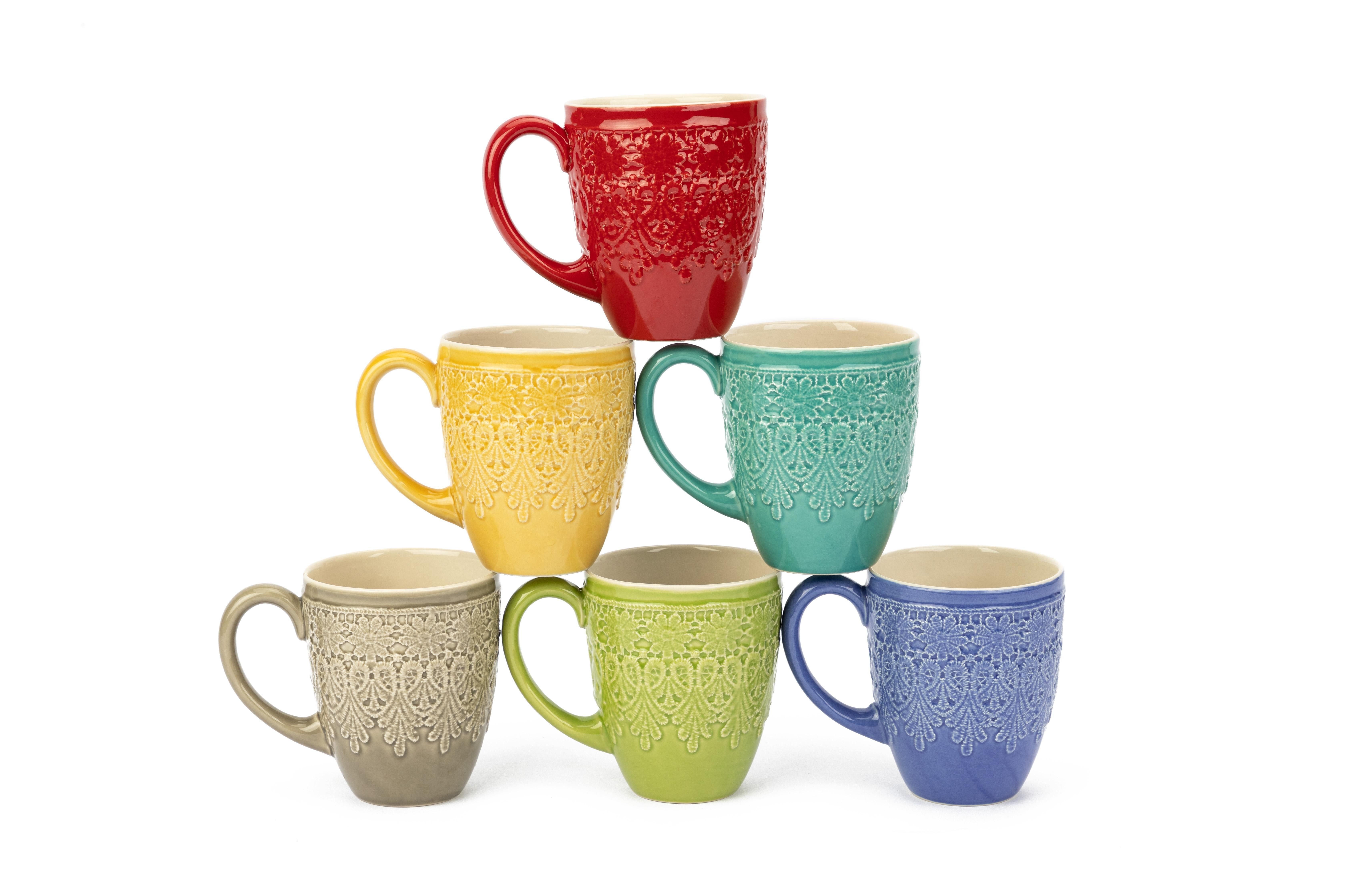 El Puente Becher Kaffeebecher "Bloom", Handmade, Keramik, Fair Trade