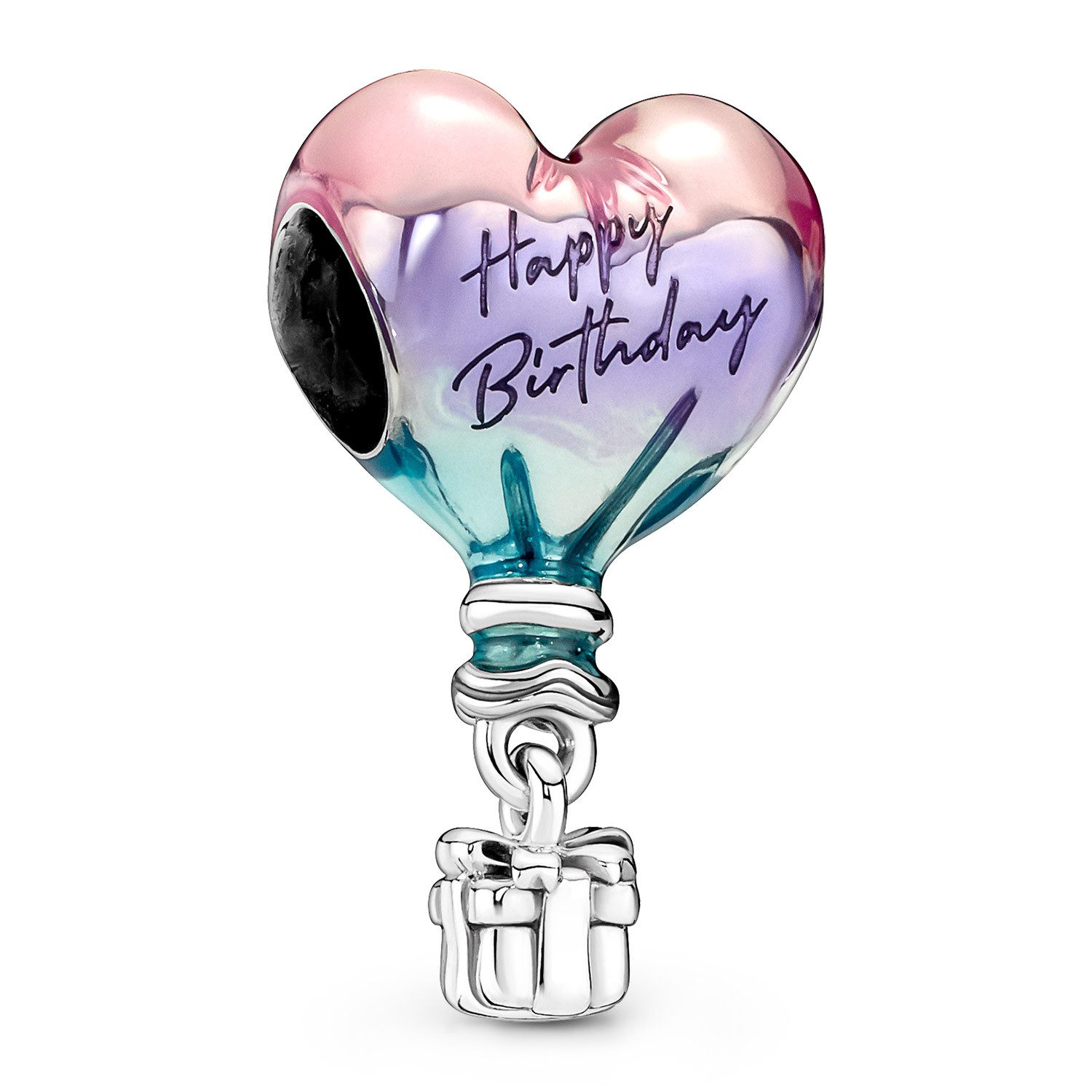 Pandora Bead Silber Charm Happy Birthday Heißluftballon