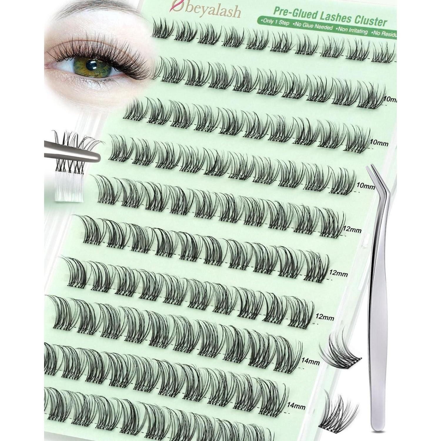 LuxusKollektion Einzelwimpern Selbstklebende Wimpern C Curl 8-14mm