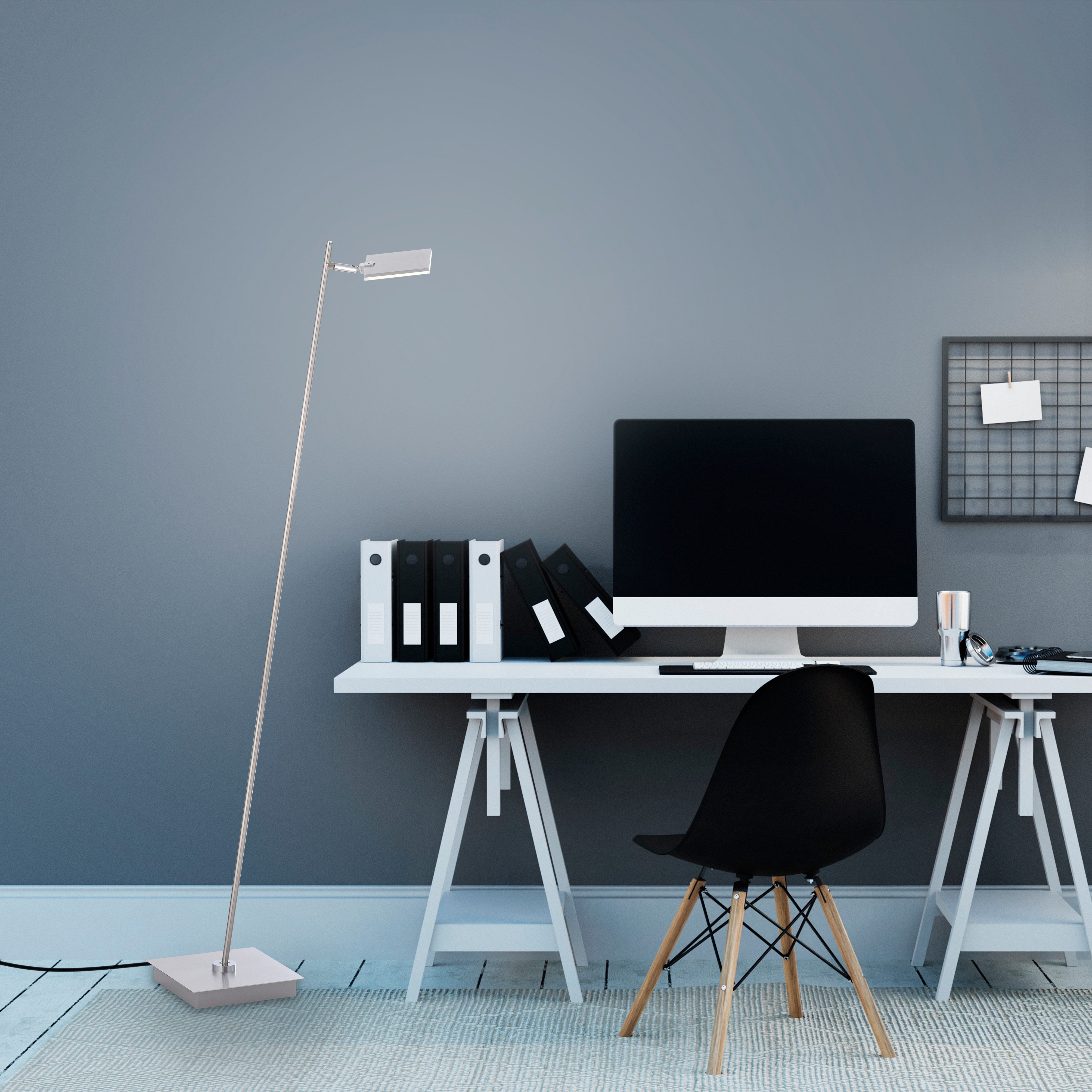 Neuhaus PURE LED Stehlampe PURE Mira, CCT - über Fernbedienung, LED fest integriert, warmweiß - kaltweiß, Dimmbar, CCT, Fußschalter, Fernbedienung, drehbar