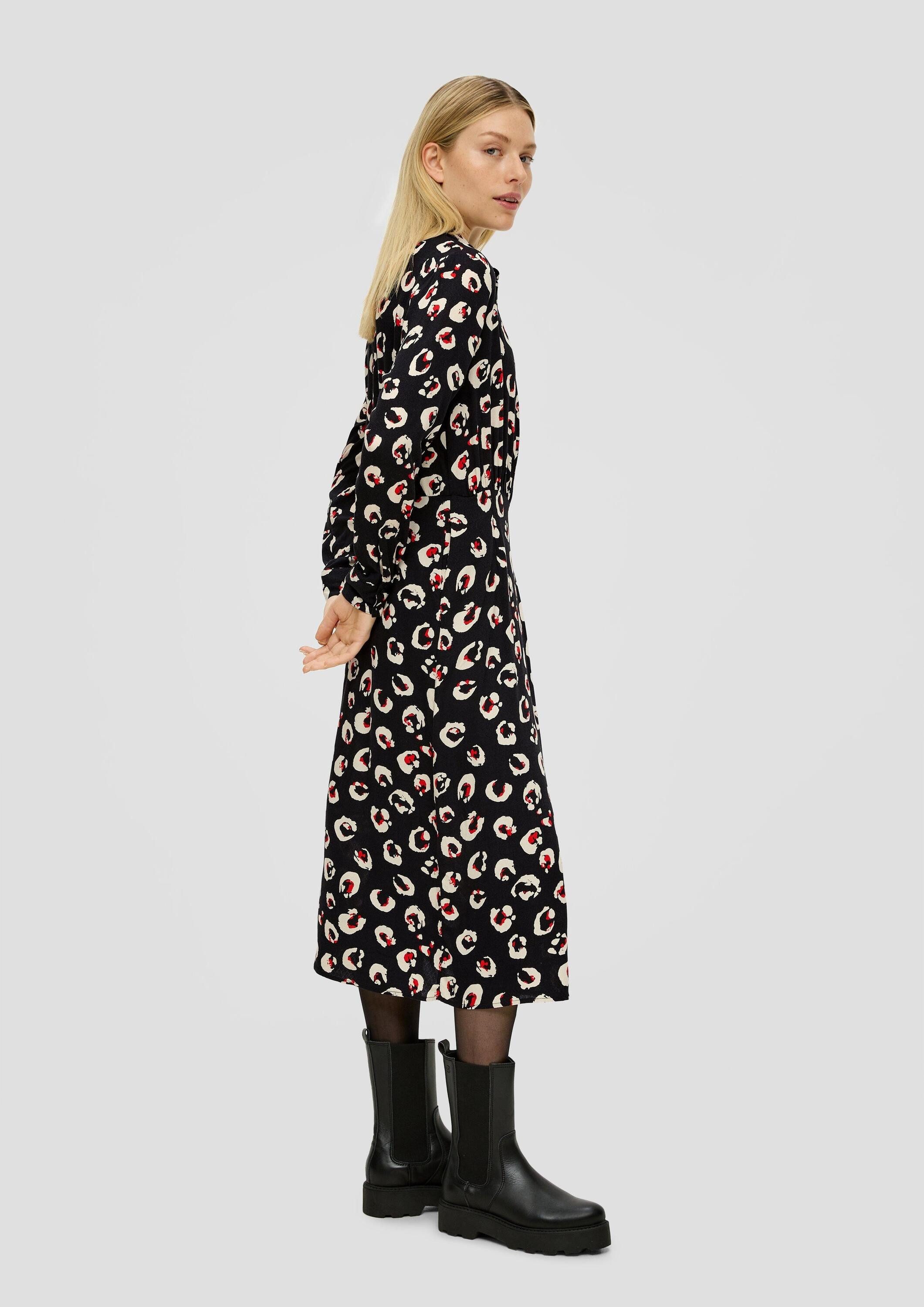 s.Oliver Maxikleid Kleid Hemdblusenkleid aus Viskose günstig online kaufen