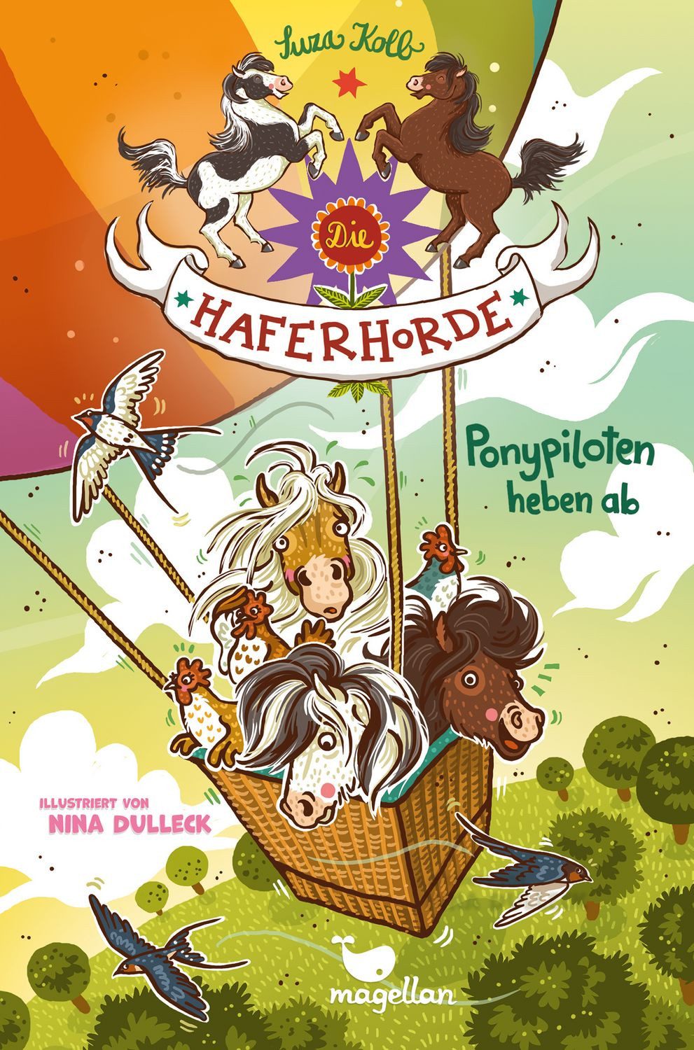 Kinderbuch Die Haferhorde - Ponypiloten heben ab Band 22 der lustigen Pferdeabent Suza Kolb