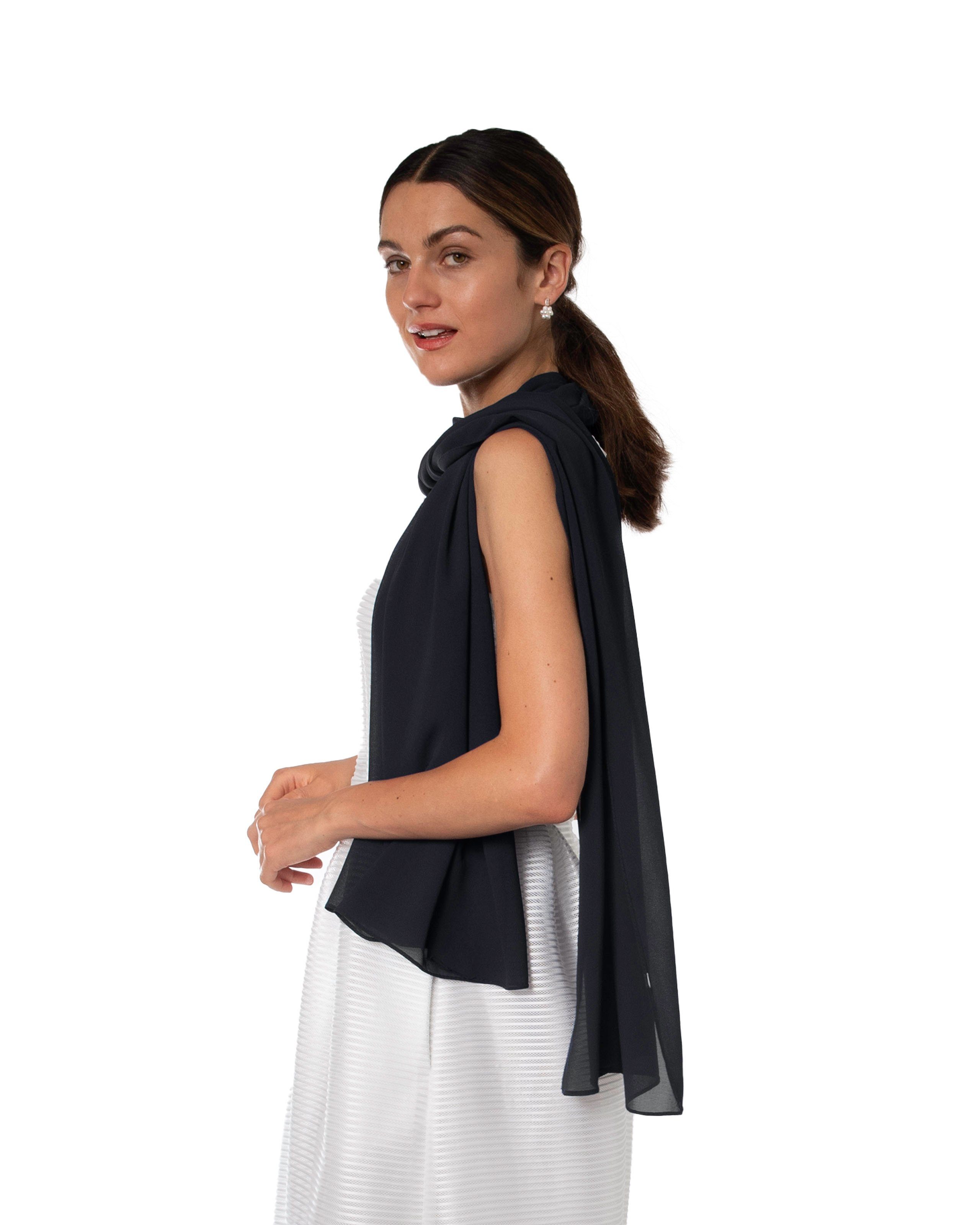 Modeschal Chiffon Schal Stola Umschlagtuch für Abendkleid Cocktailkleid 70x180