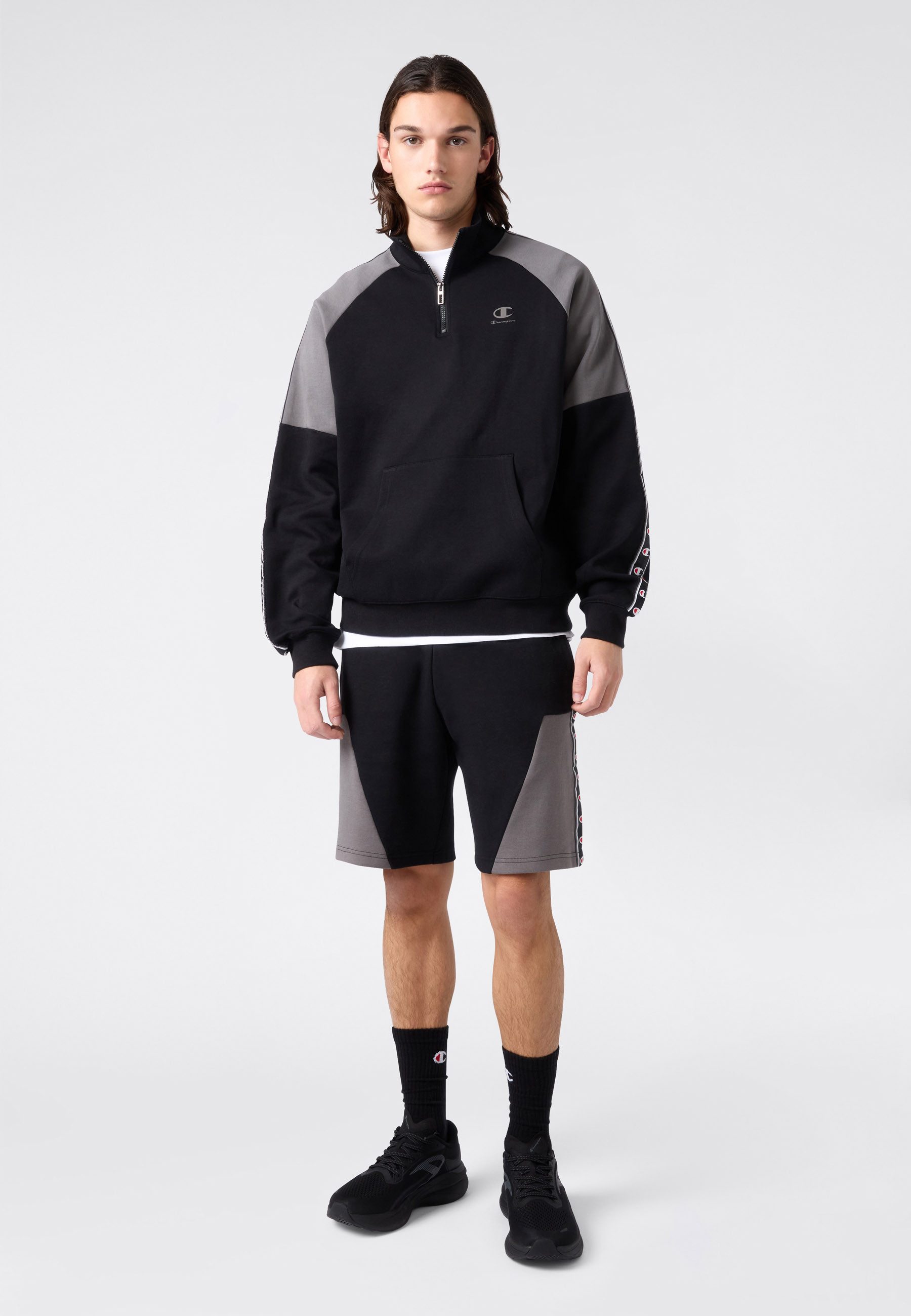 Champion Sweatshorts Sports-inspired Interlock Shorts with Tape detailing mit Reißverschluss, sportlich