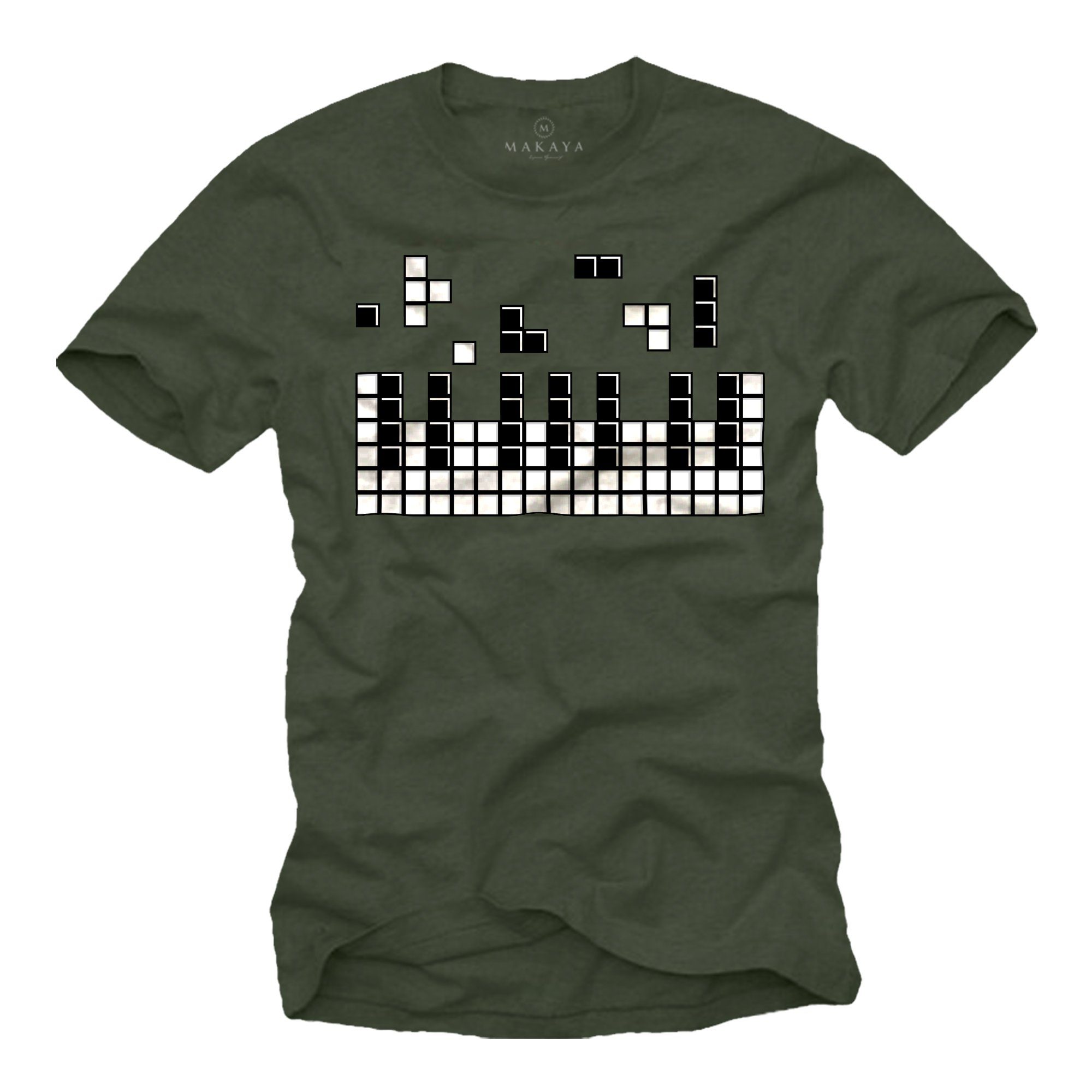 Jungen, Geschenke Piano Print-Shirt Gamer MAKAYA Jugendliche für Gaming Klavier Jungs Herren Motiv Grün Männer, Musiker