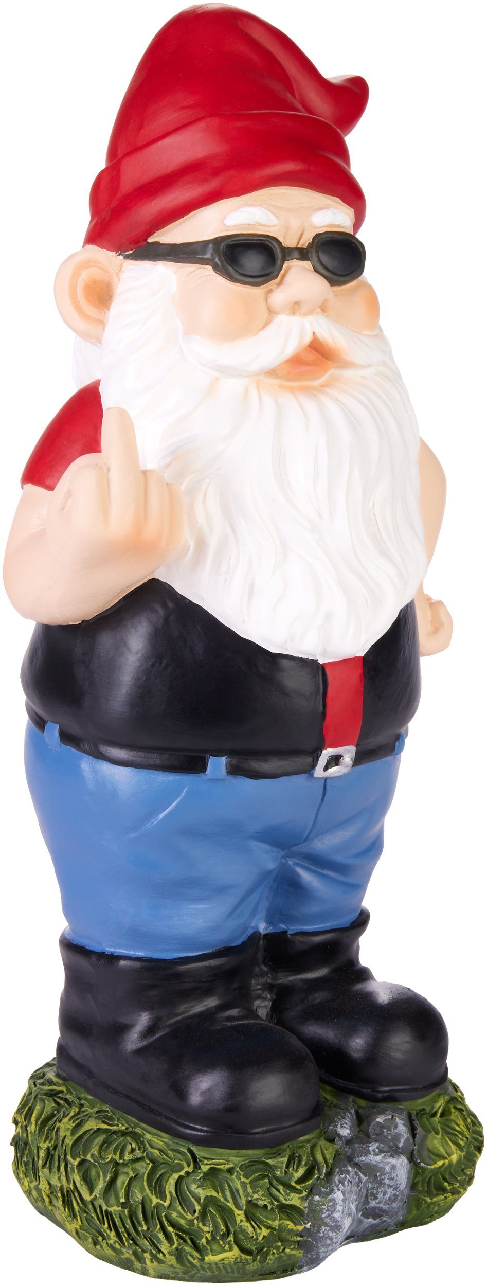 BRUBAKER Gartenzwerg Mittelfinger - Frecher Zwerg mit Sonnenbrille 24 cm Ga günstig online kaufen