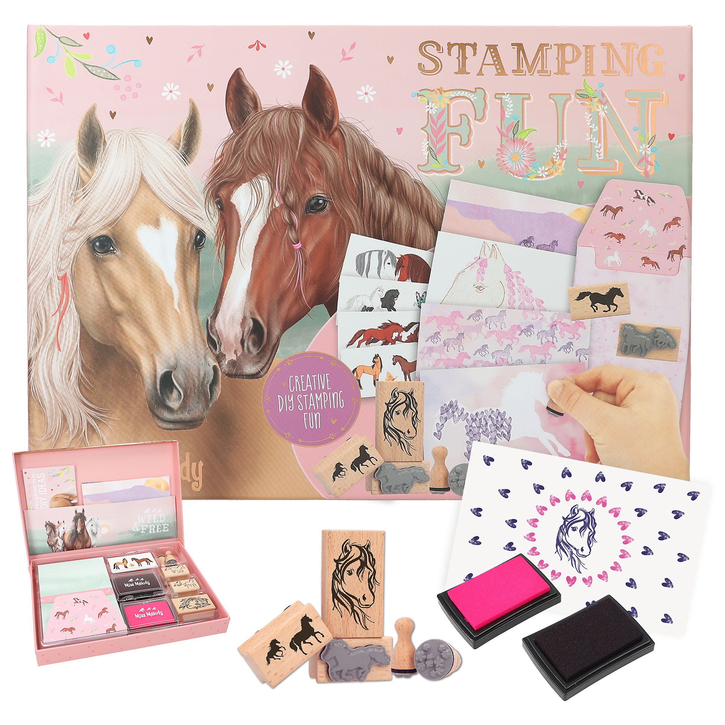 Stempel Depesche Miss Melody Stempel Set Stamping Fun 19,3x26,3x3,5cm Pferde