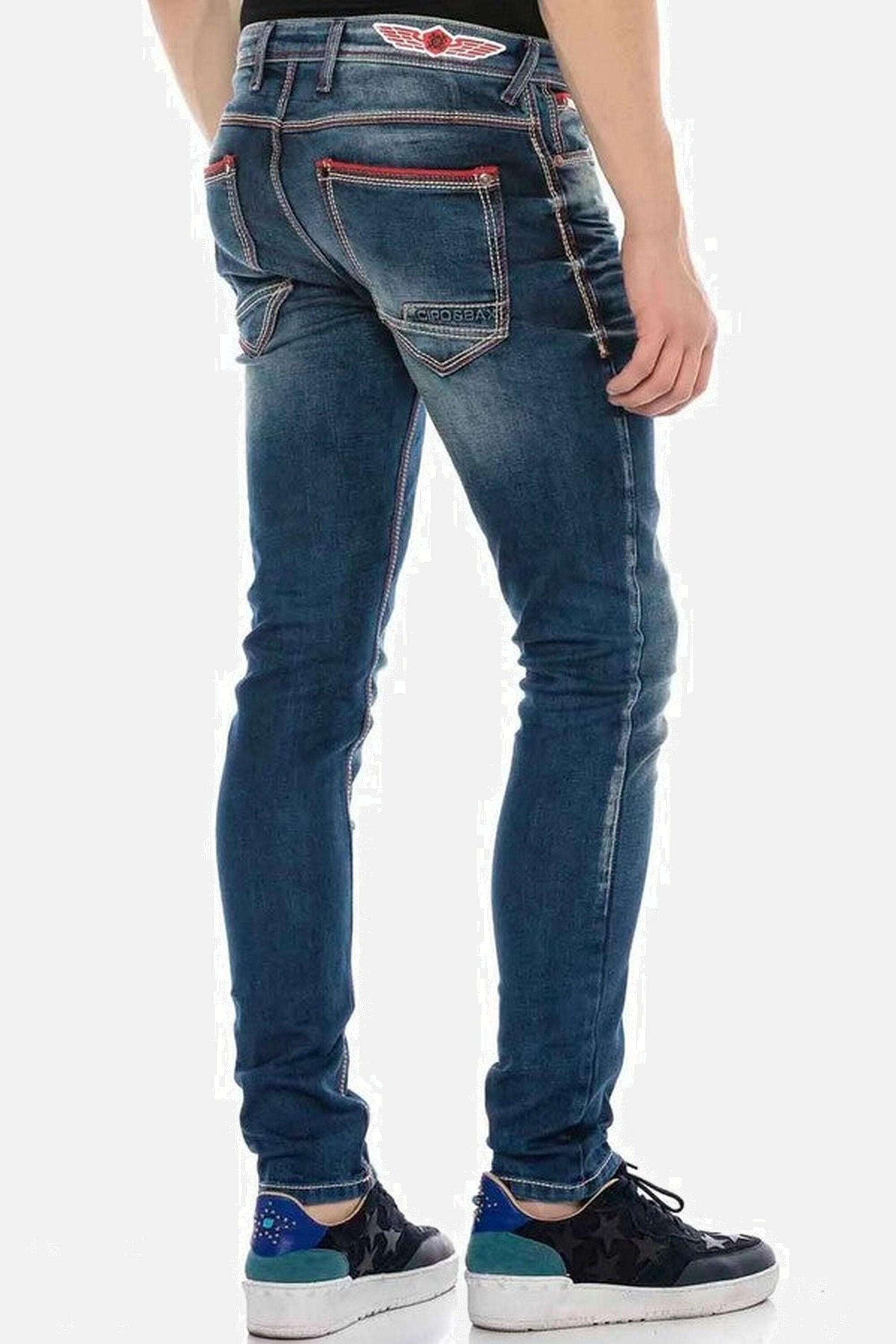 Cipo & Baxx Straight-Jeans Jeans im Straight Fit-Schnitt, CD557 günstig online kaufen