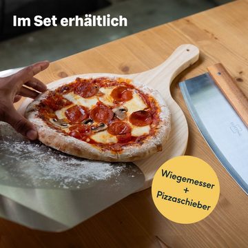 SILBERTHAL Wiegemesser 32cm für Pizza, Flammkuchen, Nüsse und Kräuter