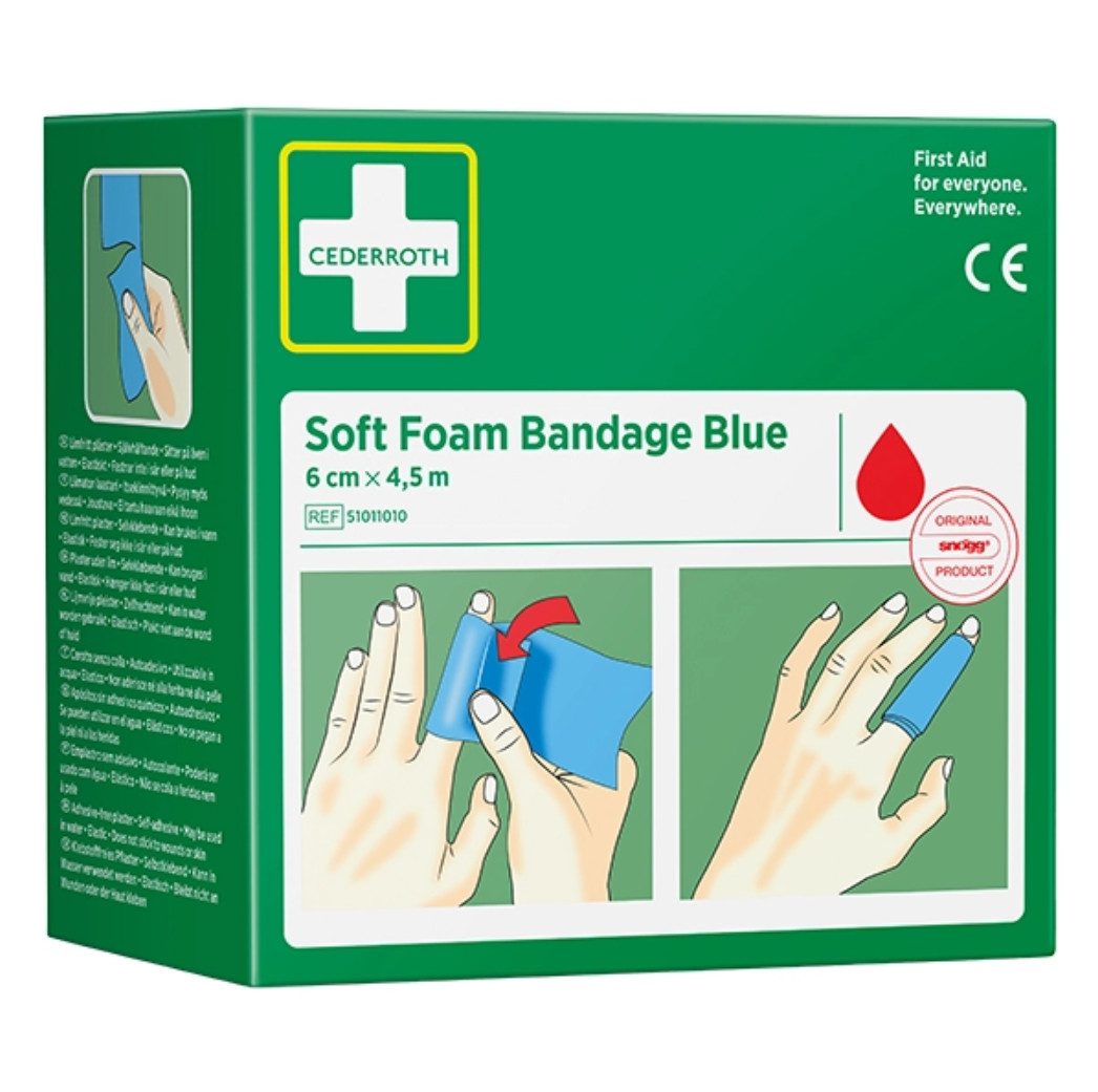 Cederroth Bandage Cederroth Soft Foam Bandage (Wundverband für kleine Wunden, 1-tlg., Latexfrei und somit geeignet für Allergiker), Weicher, atmungsaktiver Schaumstoff, flexibel und komfortabel