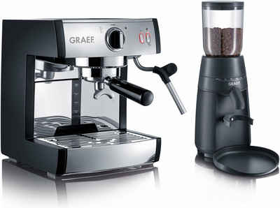Graef Siebträgermaschine Espressomaschine pivalla SET, inkl. Kaffeemühle CM702 im Wert von € 94,99 UVP