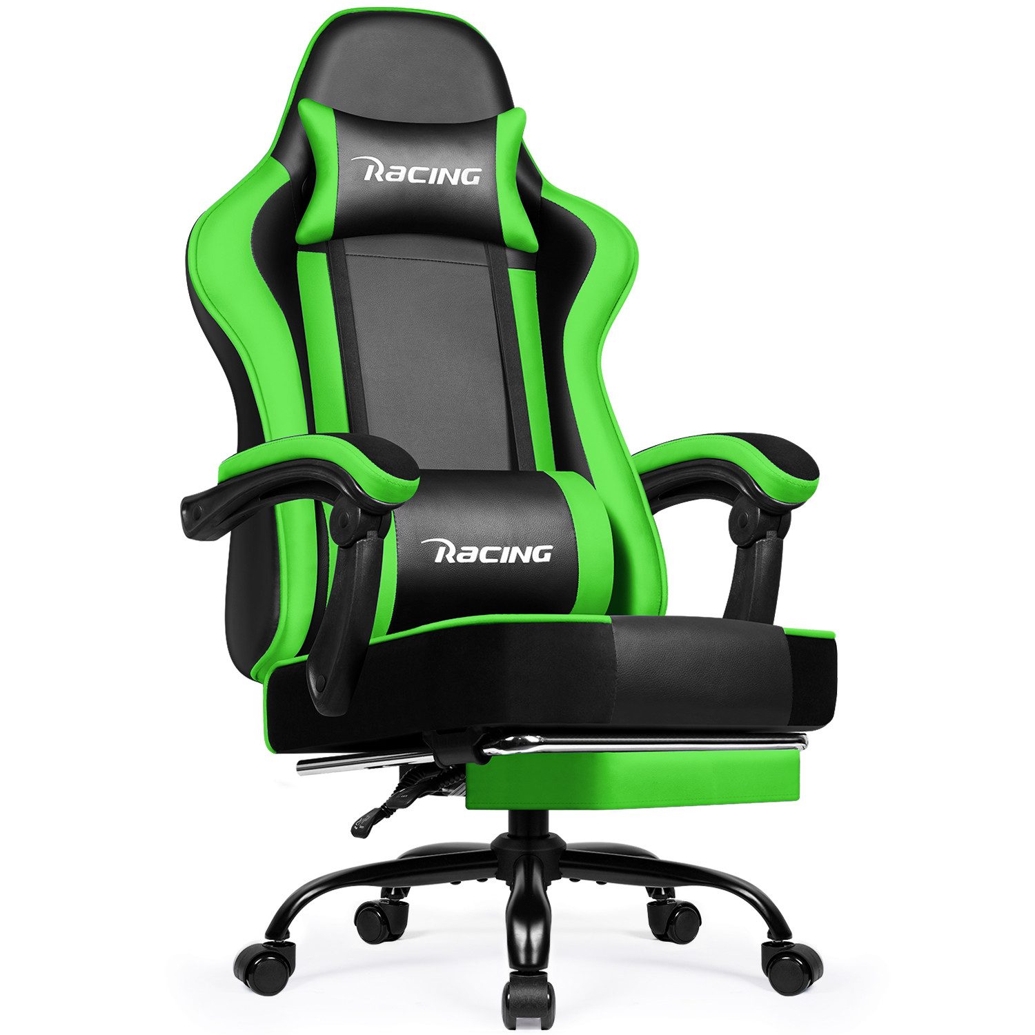 Hiazurm Gaming-Stuhl Gaming Stuhl Chair Gamer Sessel - Ergonomischer Gamer Stuhl (Tragkraft 150 Kg), Gamingstuhl mit Fußstütze Kopfstütze und Lordosenstütz PC Sessel