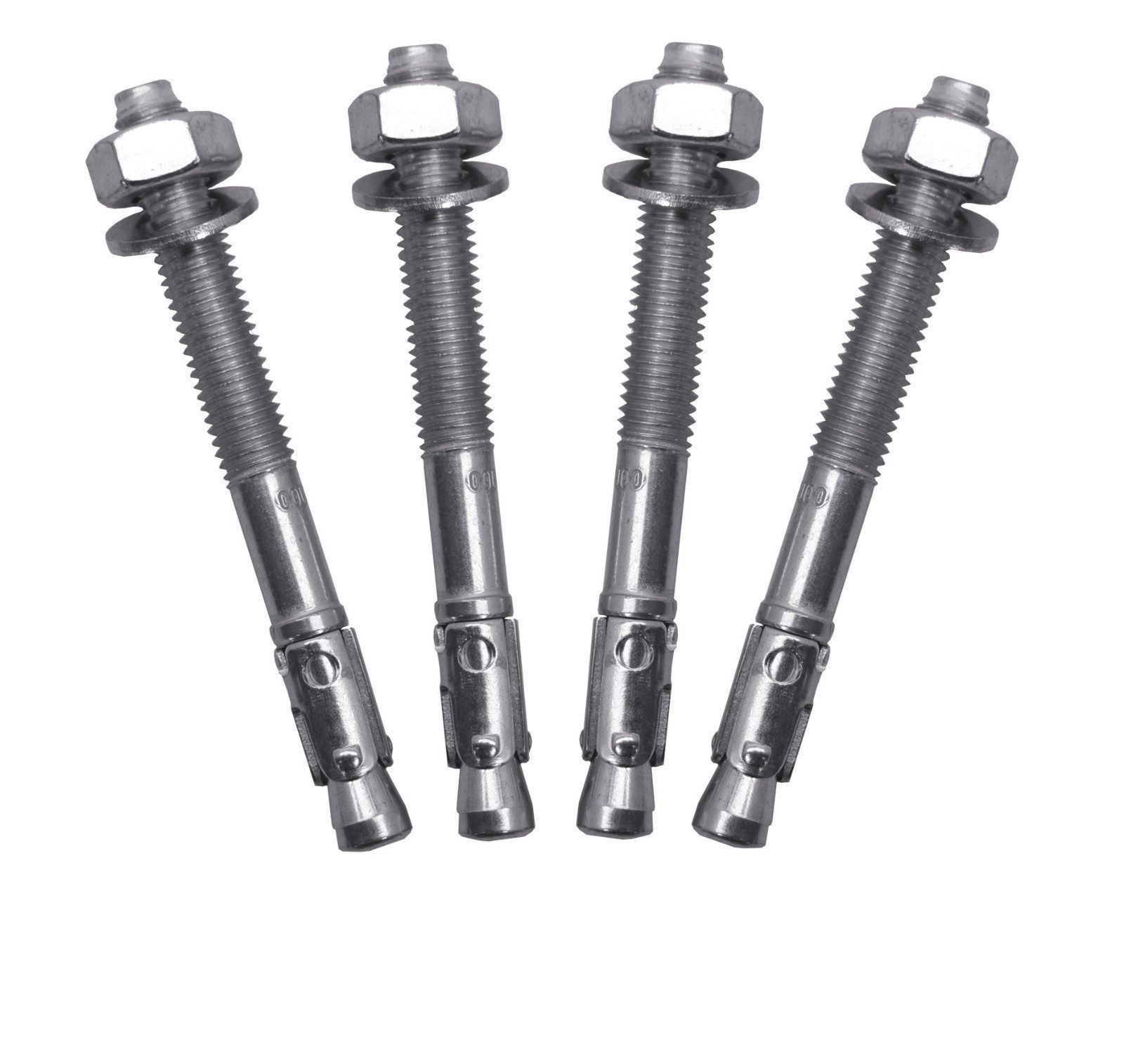 WPC Profi Zaunschraube Keilanker / Dübel M10 verzinkt für Pfostenträger Systemzaun 100 mm, (Sparset-10, 10 St)