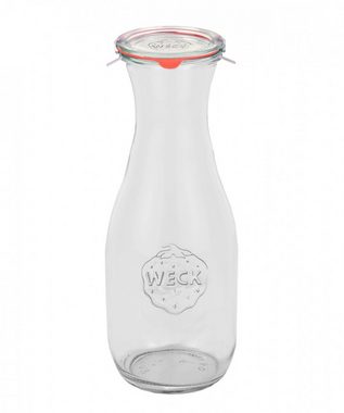 MamboCat Einmachglas 16er Set Weck Gläser 530ml Saftflasche Glasdeckel Einkochringe Klammer, Glas