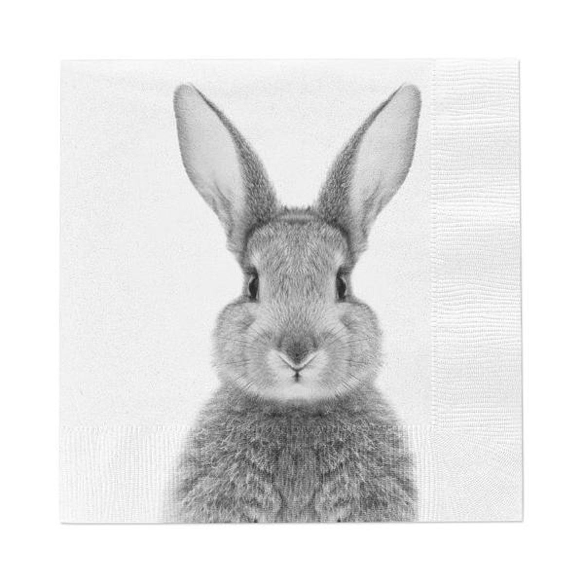 Macosa Home Papierserviette Osterhase Weiß Schwarz 33 cm Servietten 40 Stk. Ostern, (Tischservietten Mundtuch, Tischdeko Einweg-Servietten Papier Partyservietten), Dekoservietten Cocktailservietten modern