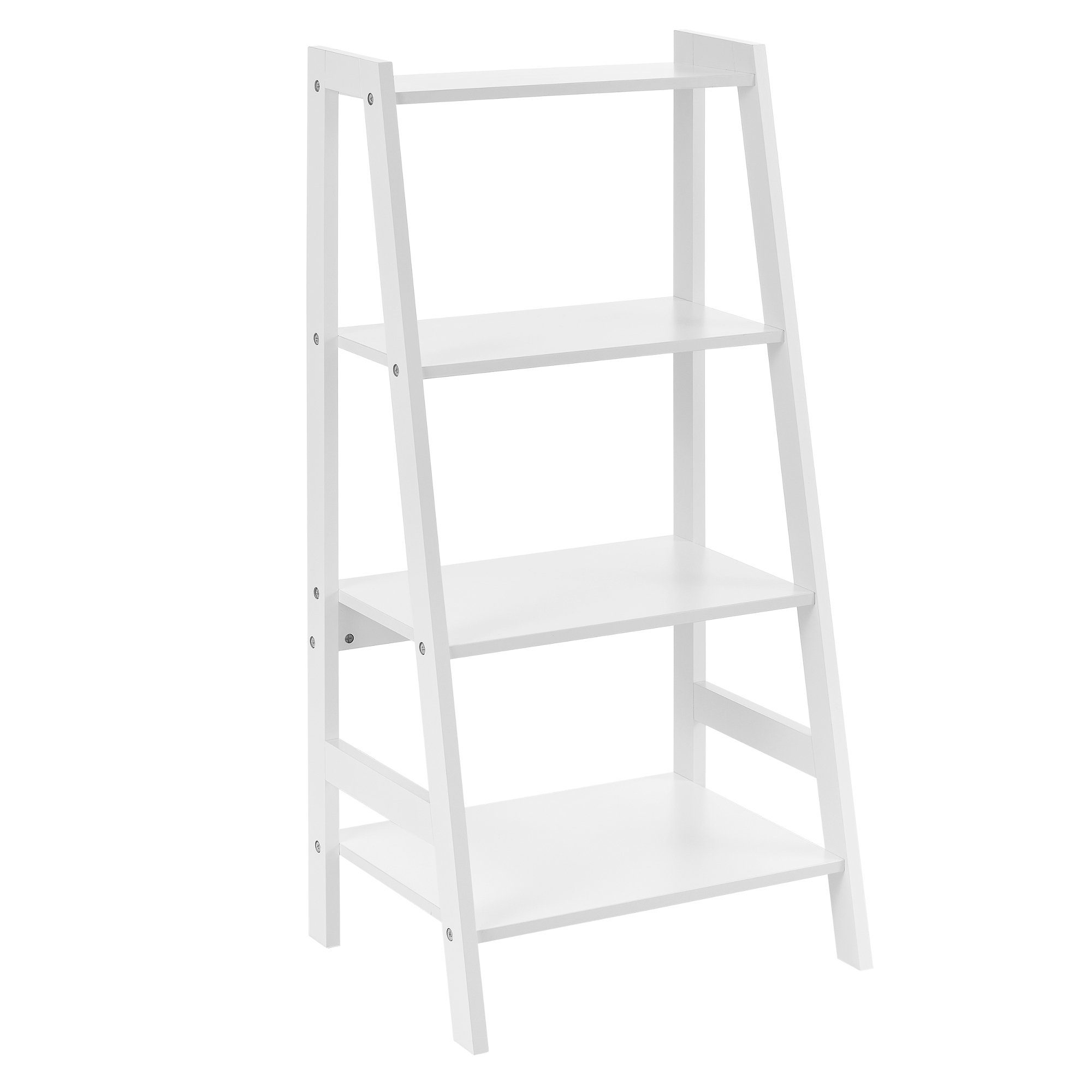 en.casa Standregal, Leiterregal »Himare« weiß 90x43x32cm günstig online kaufen