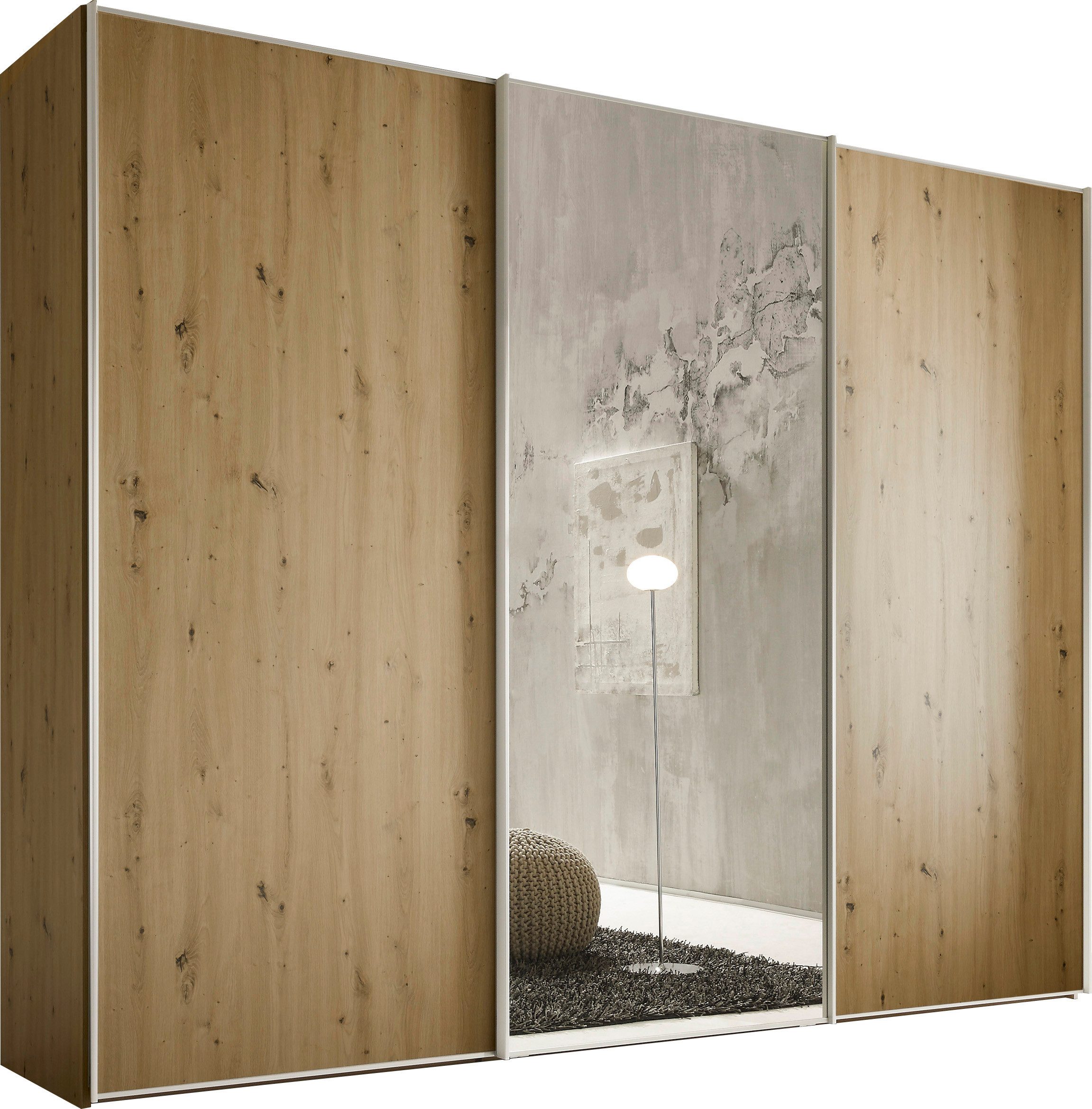 STAUD Schwebetürenschrank Sinfonie Plus, edles Design in hochwertiger Qualität, Made in Germany Mit Spiegeltür und vier verschiedenen Ausstattungsvarianten