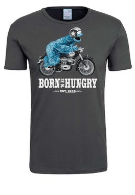 LOGOSHIRT T-Shirt Sesamstraße - Krümelmonster Motorrad mit lizenziertem Print