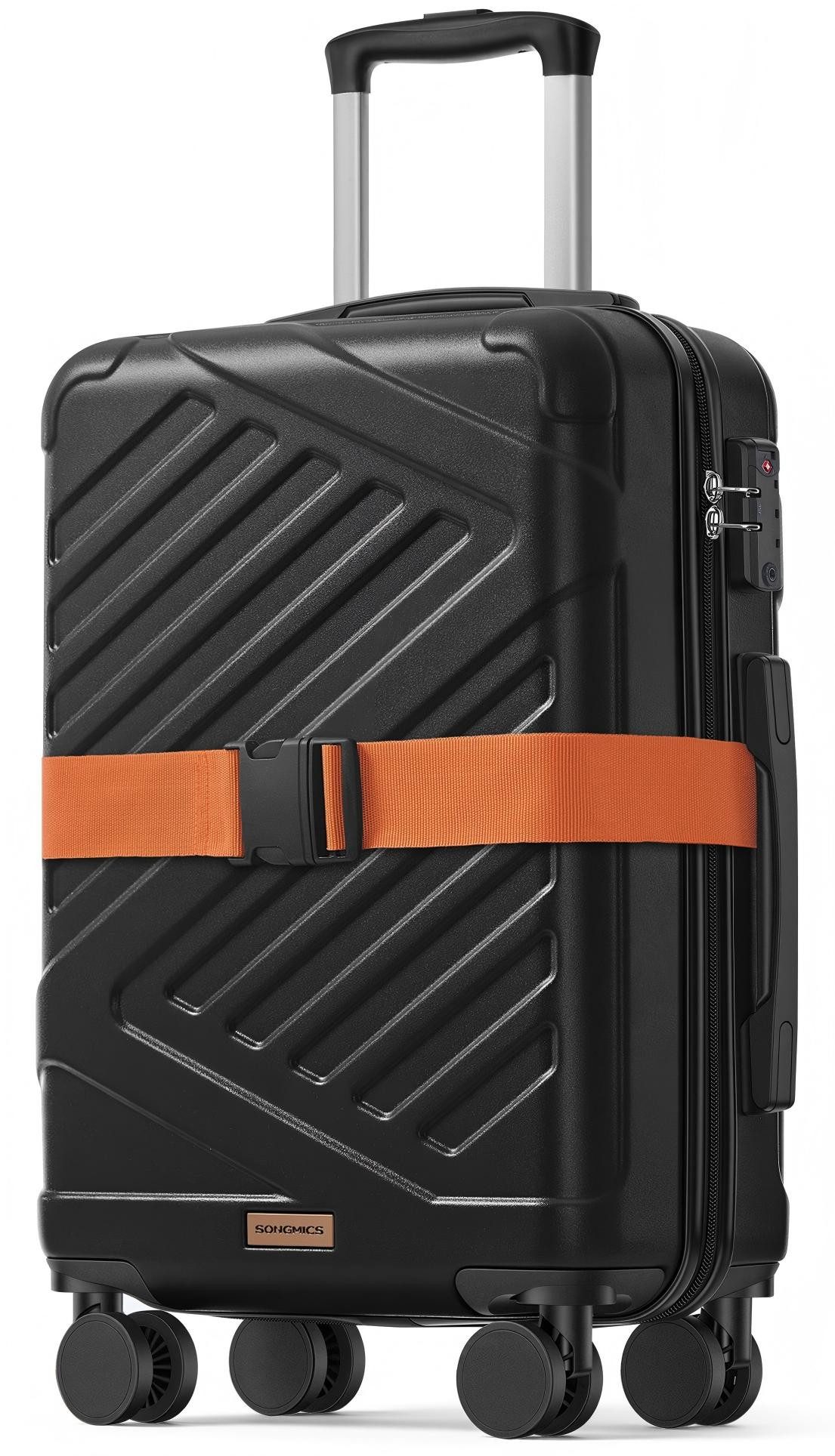 SONGMICS Hartschalen-Trolley Kofferset, 360° Rollen, robuster Reisekoffer, Bordcase, ABS, TSA-Schloss, Zahlenschloss, Koffergurt, Handgepäcktauglich, klein