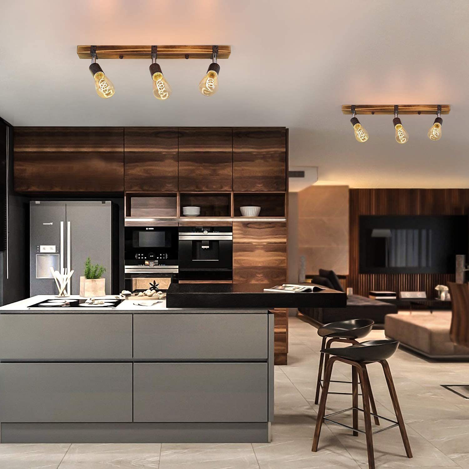 ZMH Deckenspots E27 Retro Industrial Verstellbar Strahlern Flur 2//3 Fassung, LED wechselbar