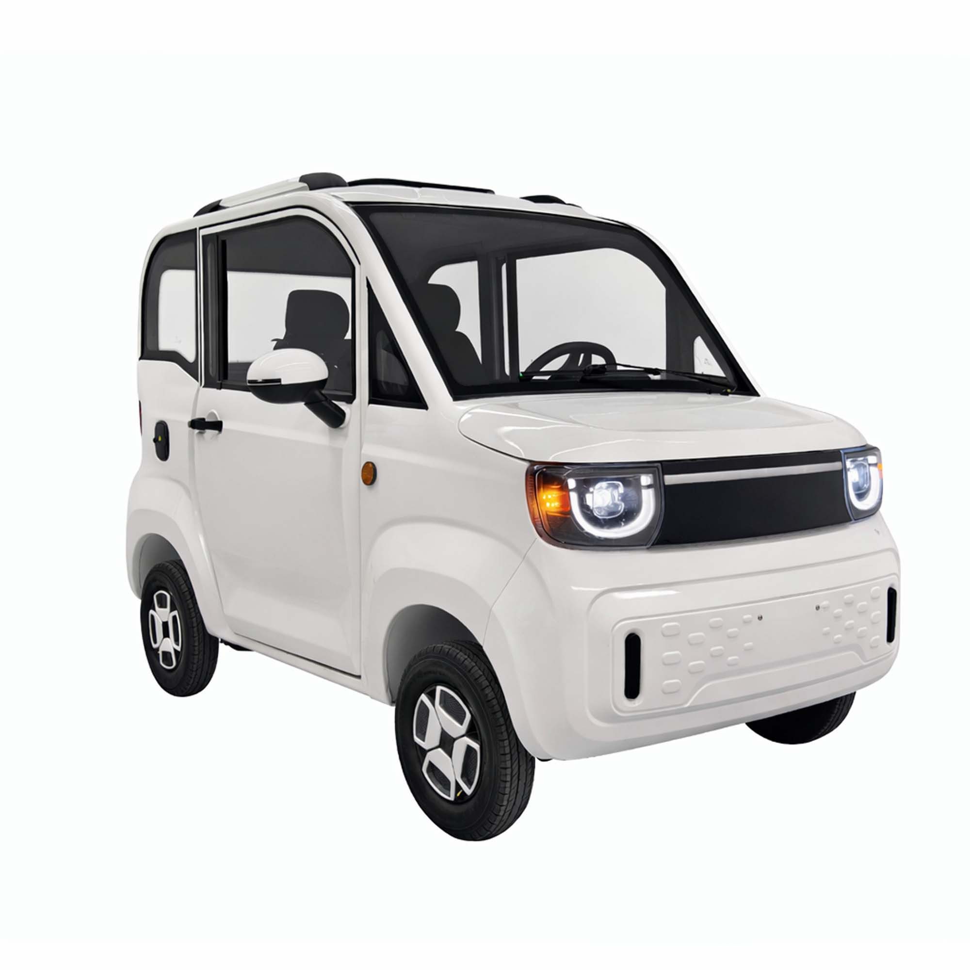 Urban Hopper E-Motorroller Urban Hopper Twin Base 4-Rad Elektro Kabinenroller 2 Sitzer Microcar, 3000 W, 45 km/h, Sitz nebeneinander ca. 60km Reichweite, Blei-Gel Akku, LED Licht COC